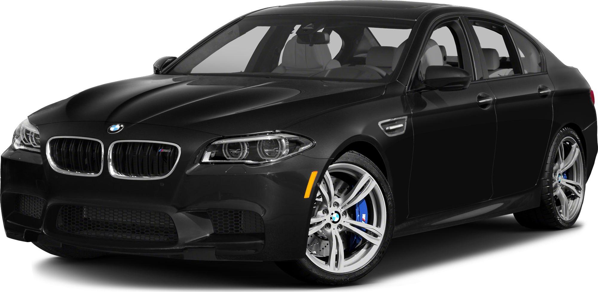 Black sedan with signature kidney grille and blue brake calipers