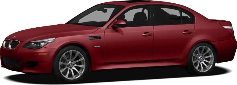 Red sedan with sporty design and multi-spoke alloy wheels