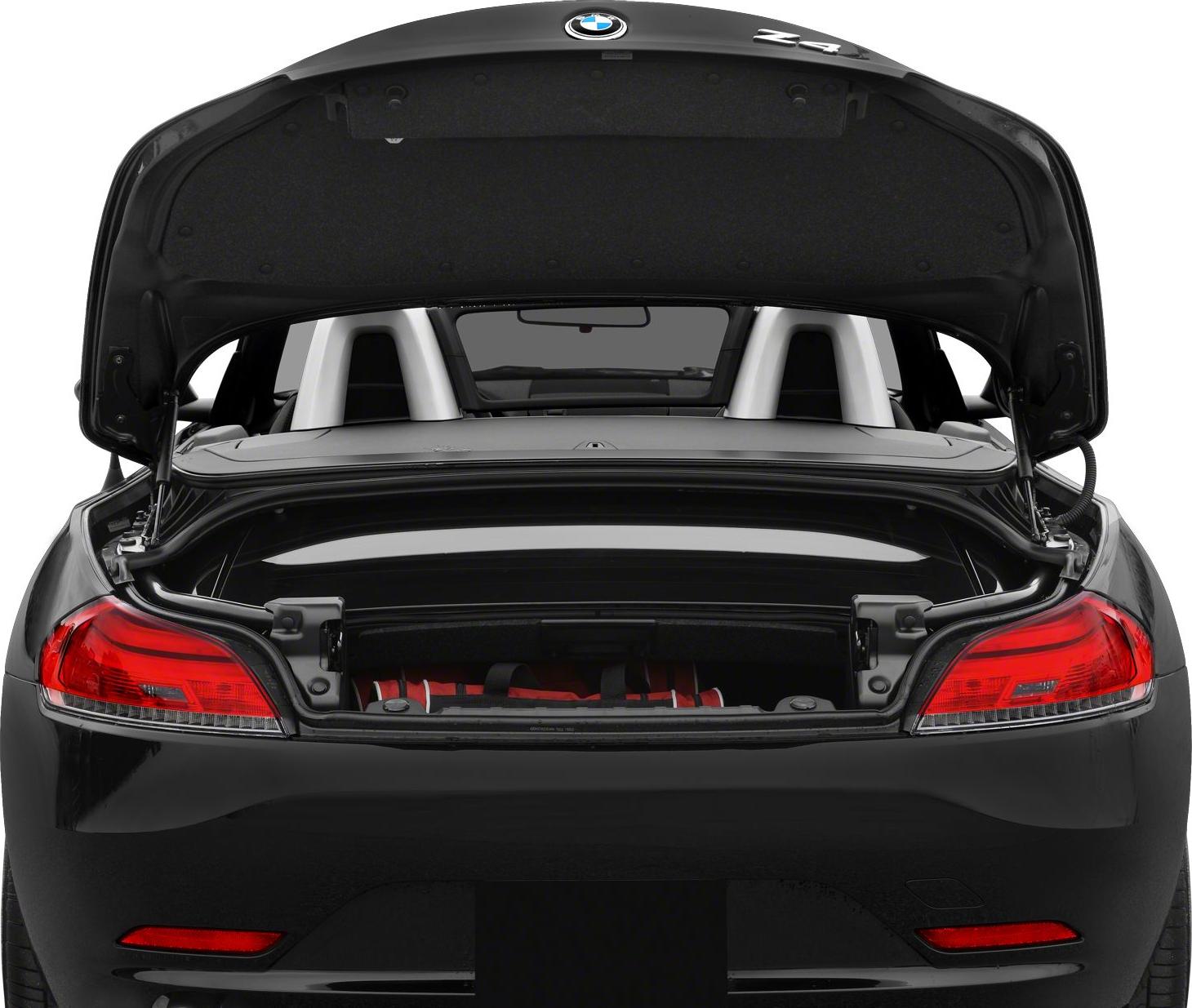 Open trunk with visible storage space on a convertible roadster