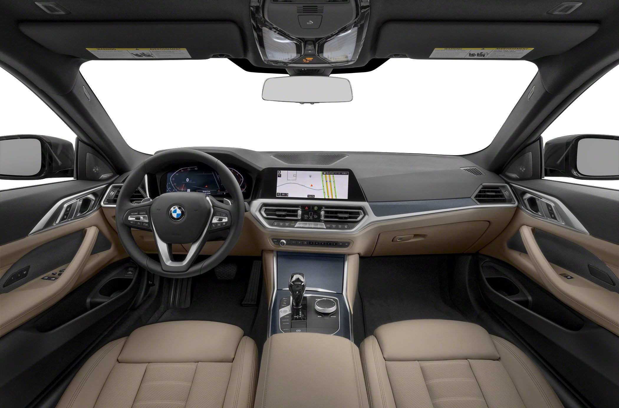 Modern interior with digital dashboard and center console layout