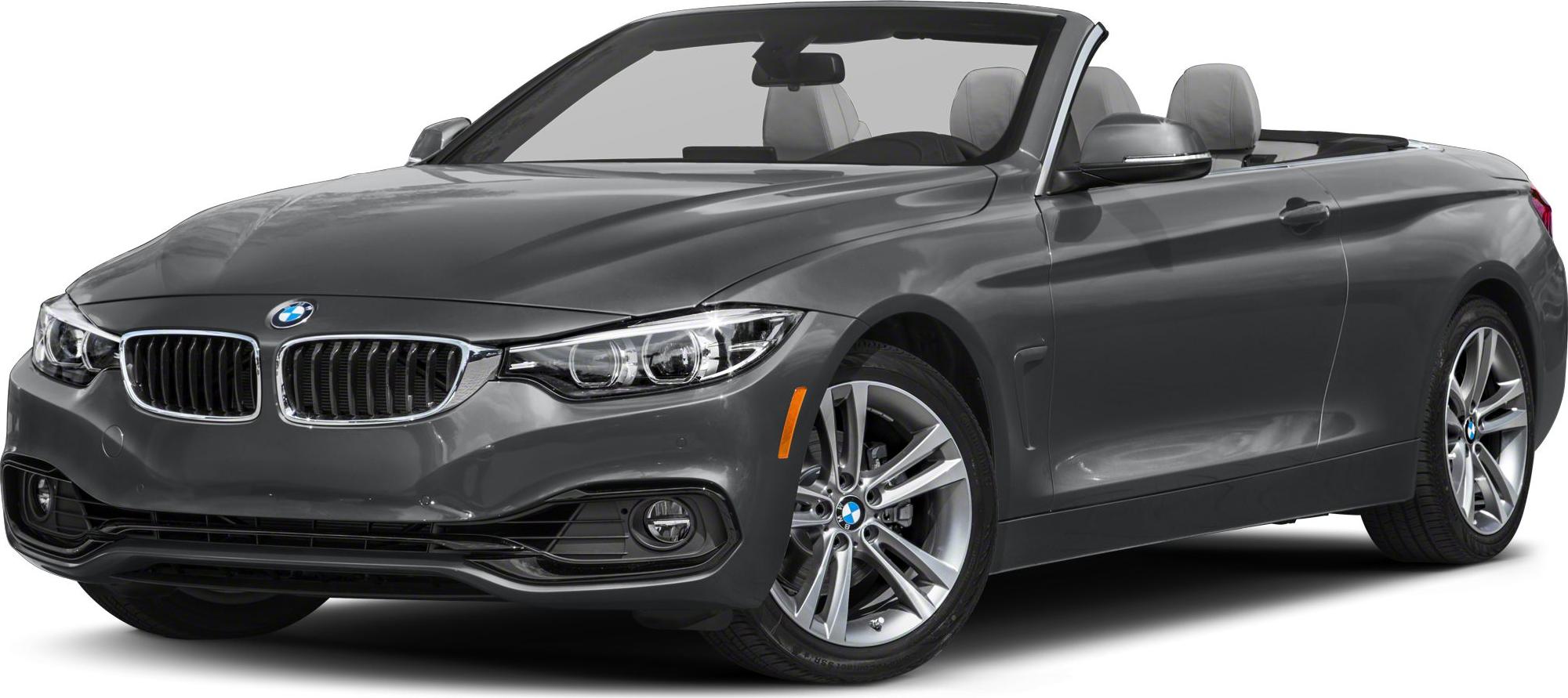 Front-side view of convertible with sporty grille and alloy wheels