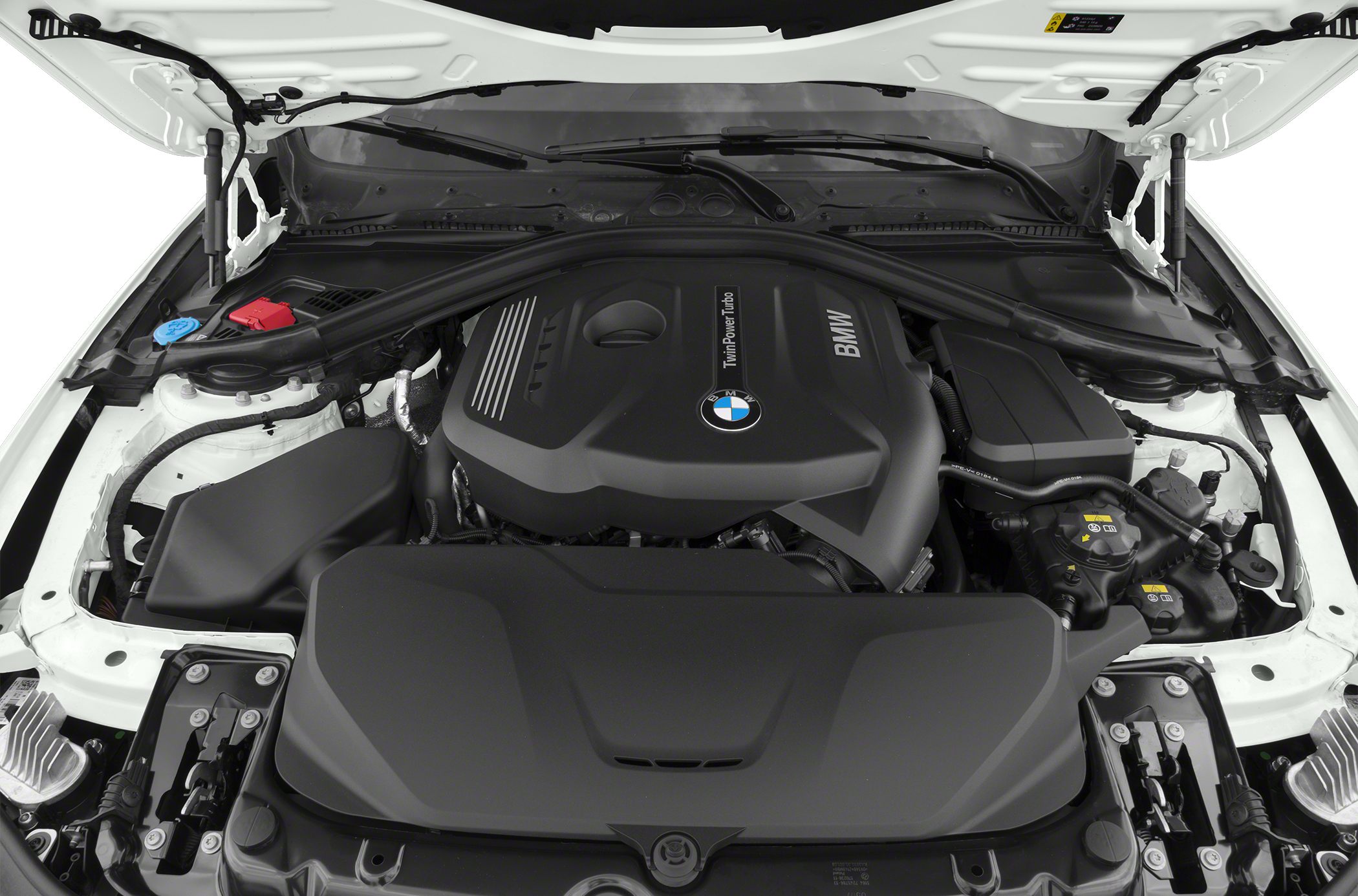 Engine compartment with TwinPower Turbo cover and components