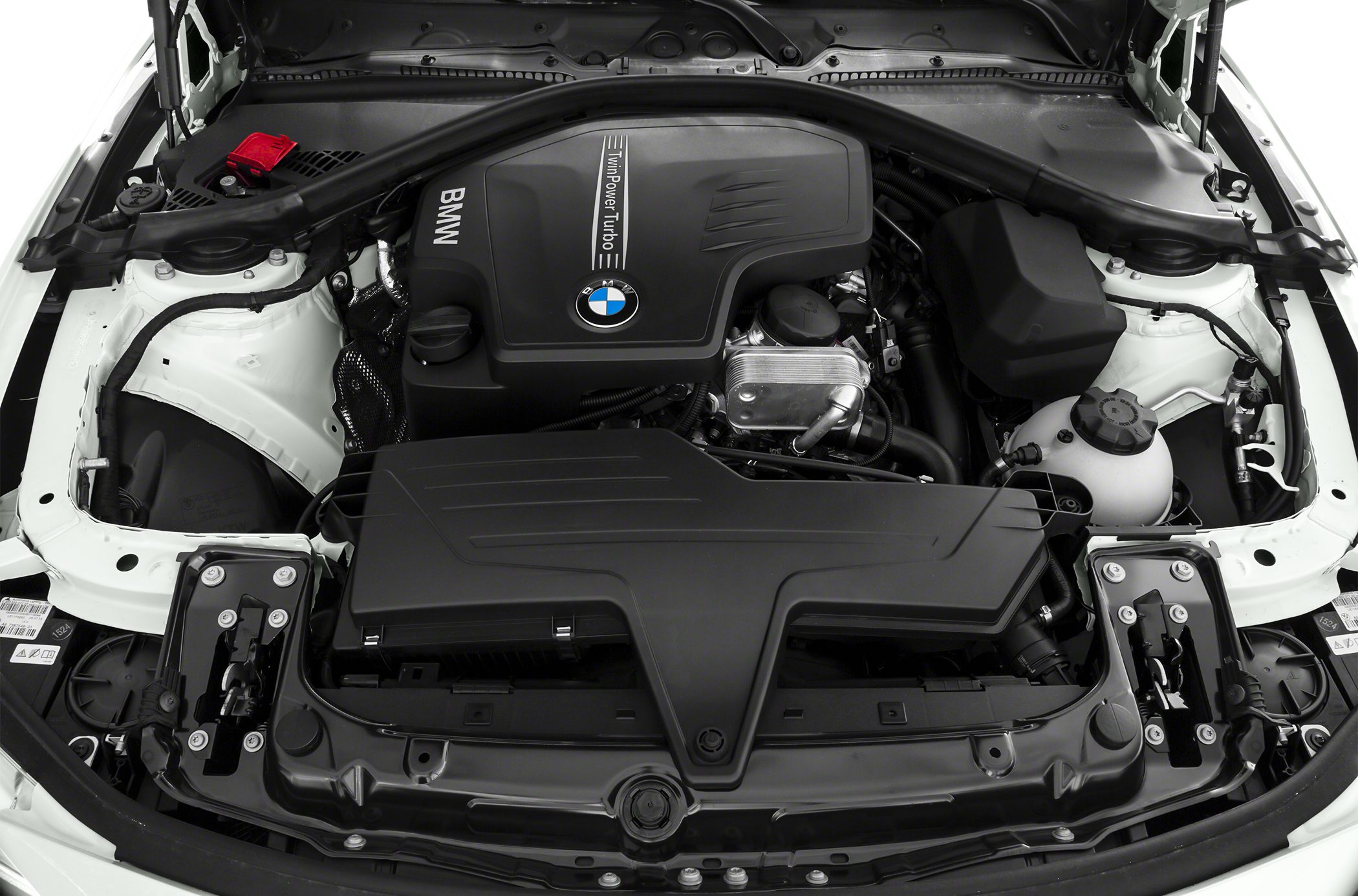 TwinPower Turbo engine bay with modern cover and components
