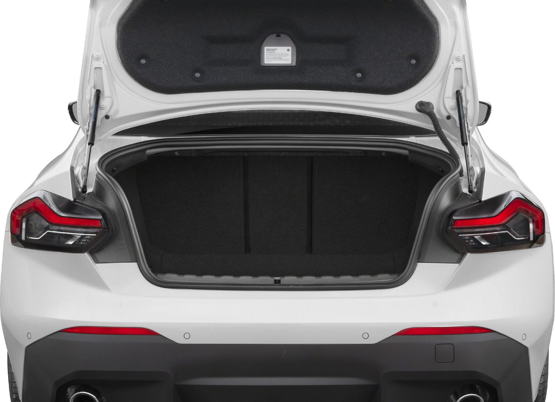 Open trunk showing spacious cargo area and modern rear lights