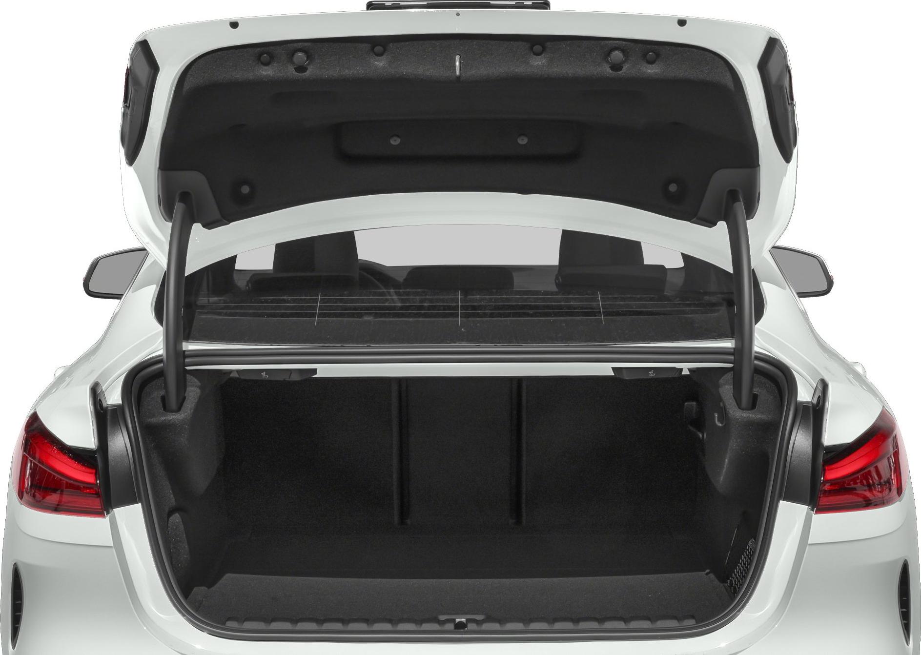 Open trunk with spacious cargo area and hatchback design.
