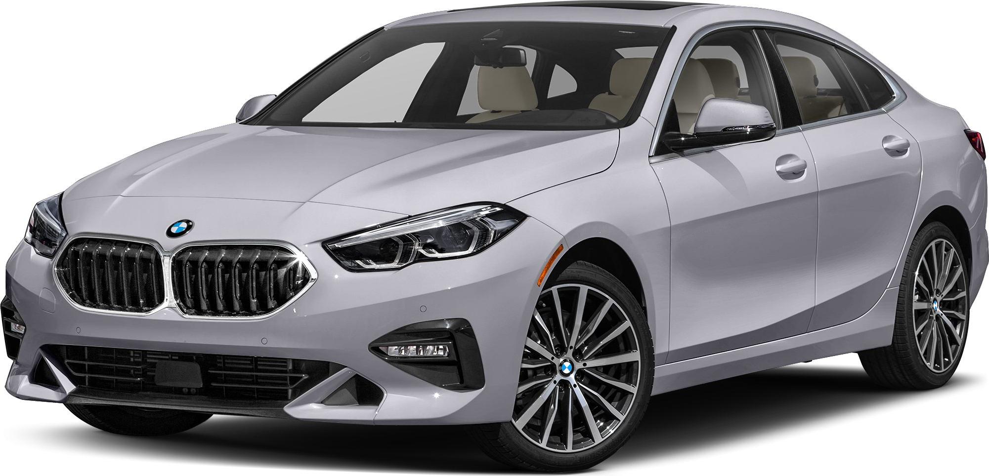 Front 3/4 view with kidney grille and sharp headlights
