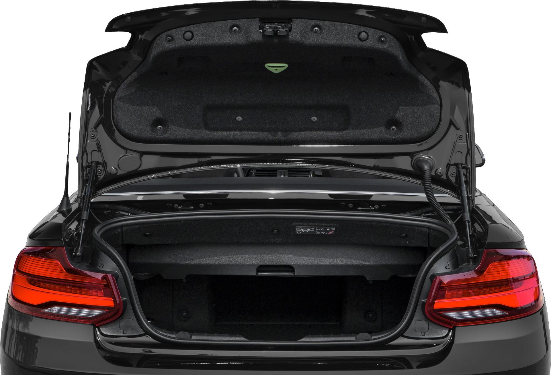 Open trunk with rear lights and detailed trunk interior