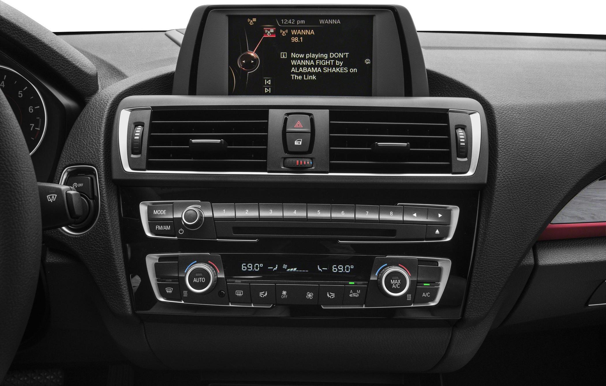 Center console with infotainment screen and dual-zone climate controls