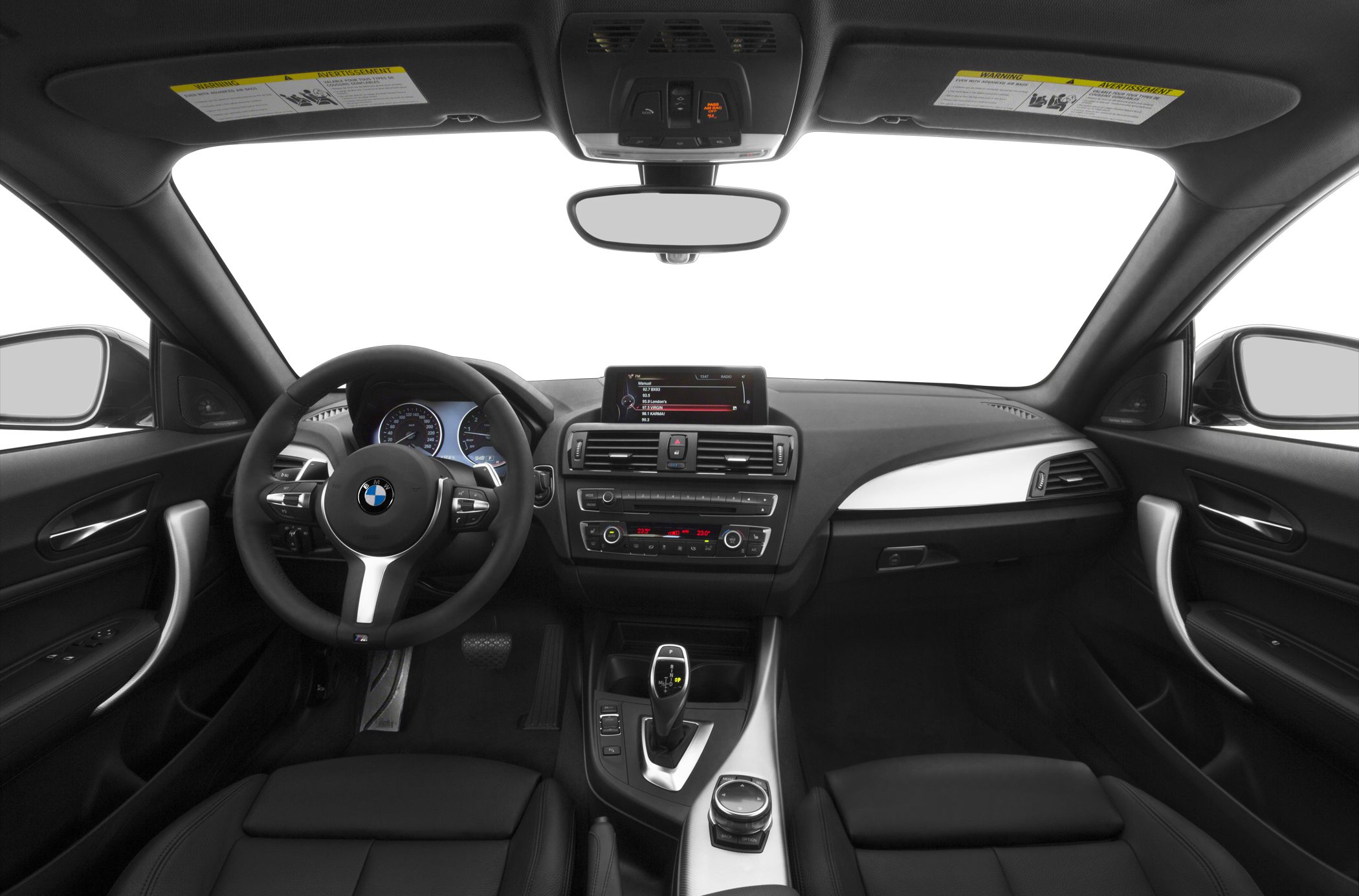 Dashboard and steering wheel of BMW 2 Series Coupe interior