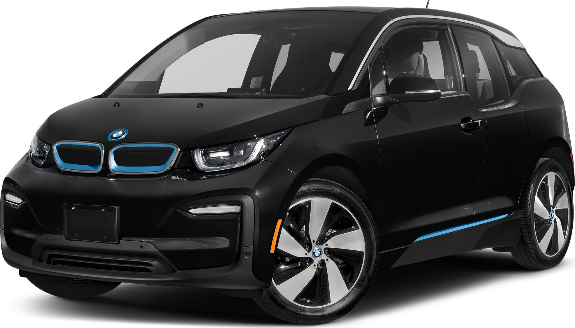 3/4 front-left view, Fluid Black W / Bmw I Frozen Blue Accent