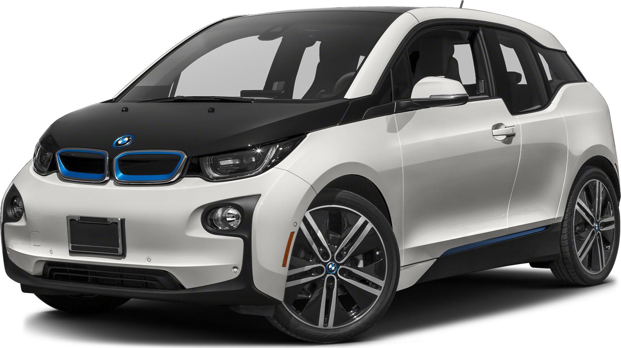 3/4 front-left view, Capparis White W / Bmw I Frozen Blue Accent