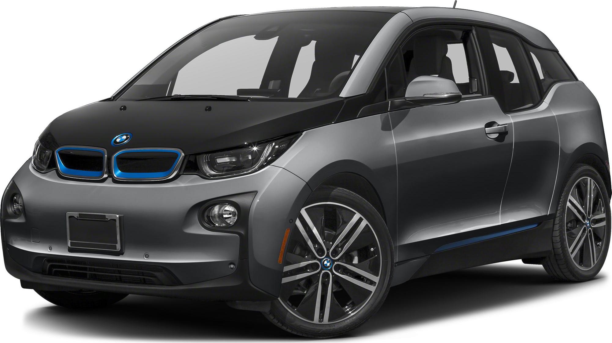 3/4 front-left view, Mineral Gray W / Bmw I Frozen Blue Accent