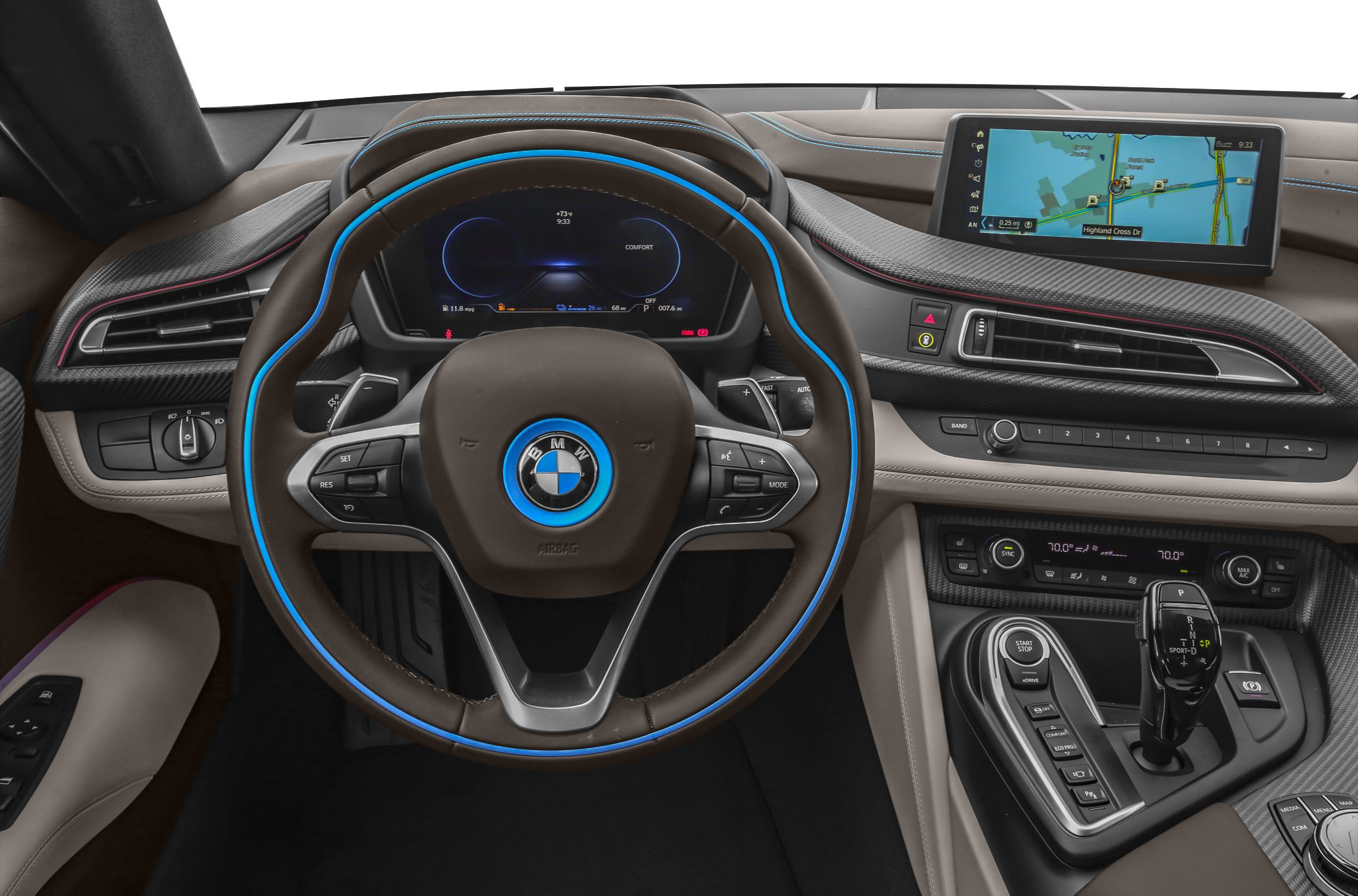 Steering wheel with digital cluster and infotainment display