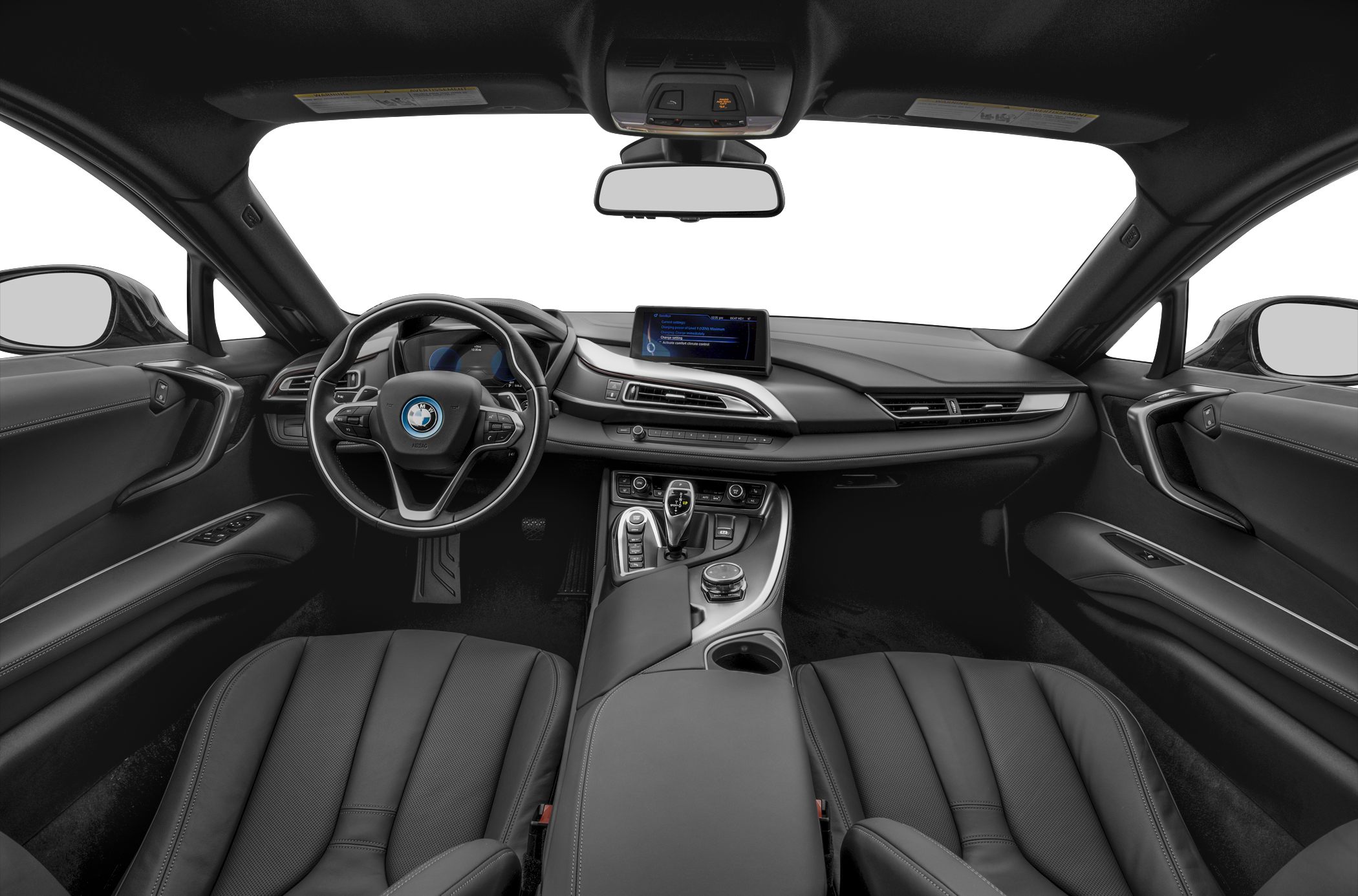 Futuristic digital dashboard and luxury sporty seating interior
