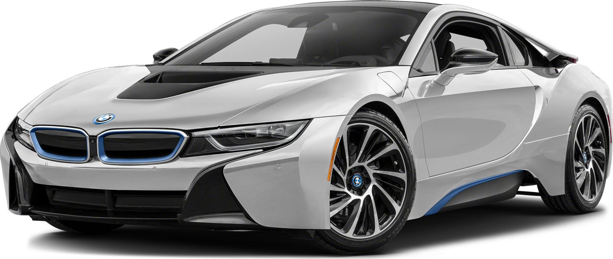 3/4 front-left view, Crystal White Pearl Metallic W / Bmw I Frozen Blue