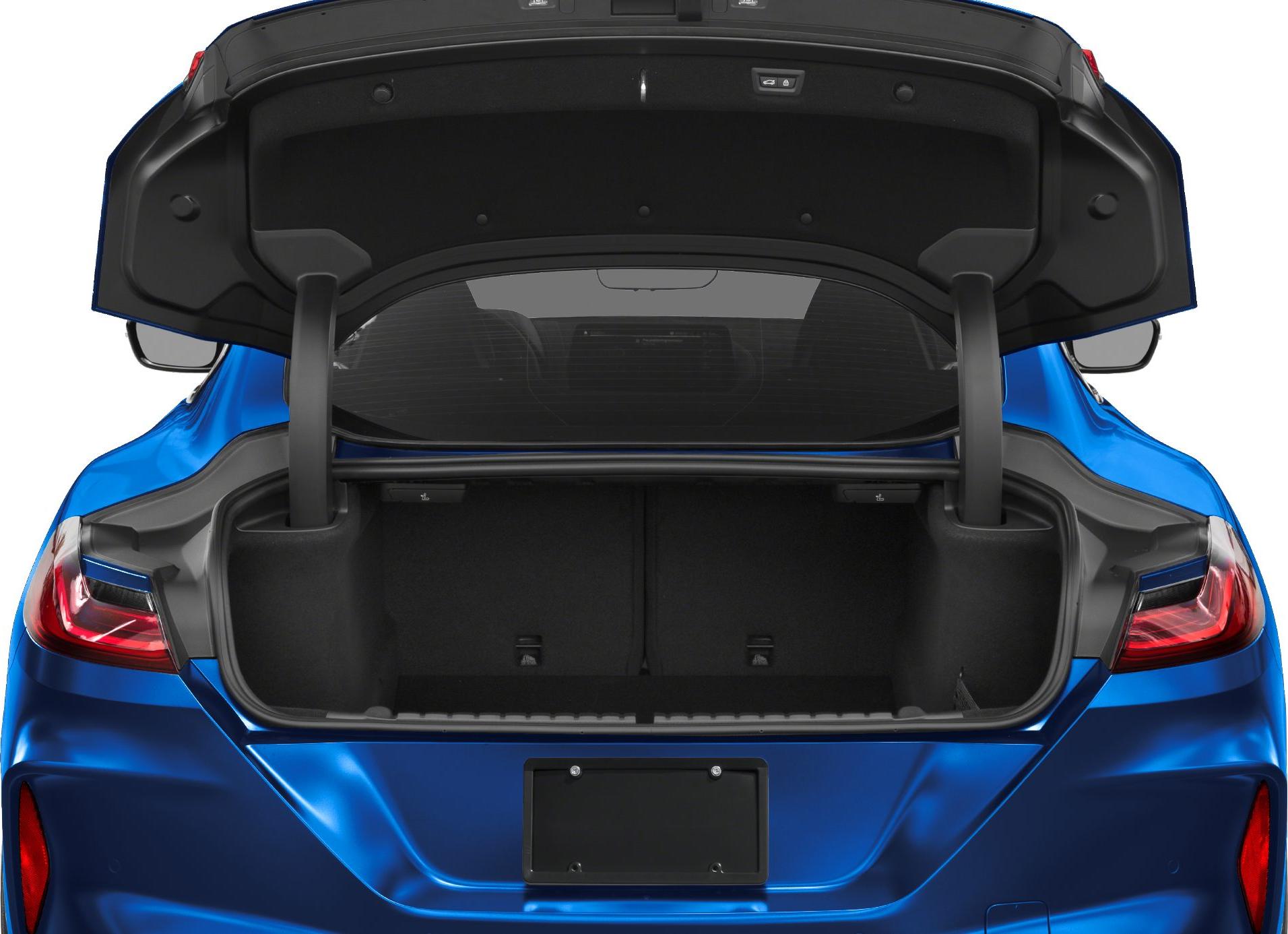 Open trunk with spacious rear storage and hinges