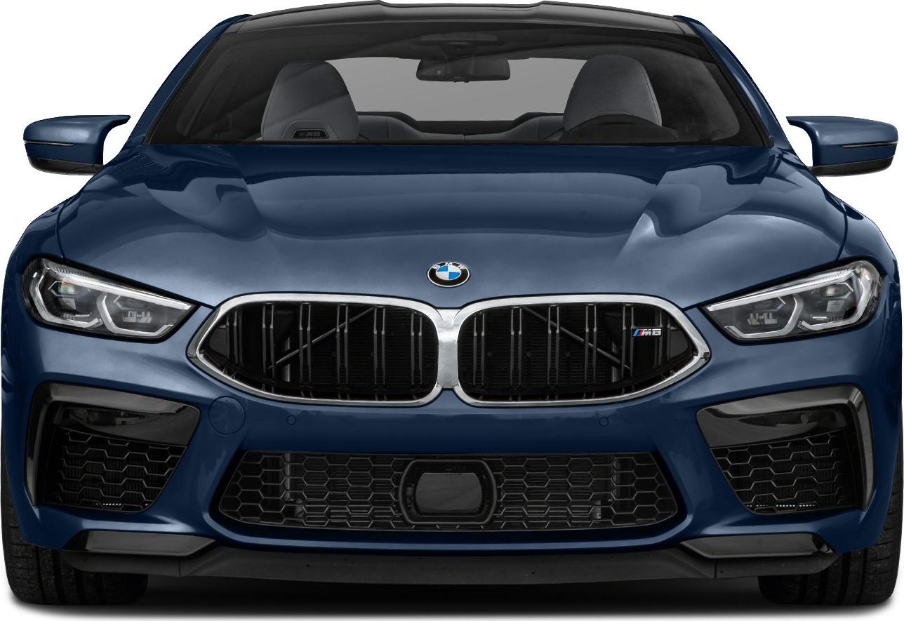 Front view with kidney grille and LED headlights