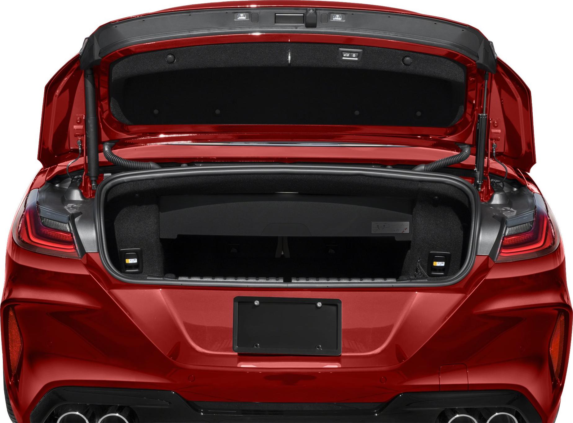 Open trunk with spacious cargo area and rear lights detail