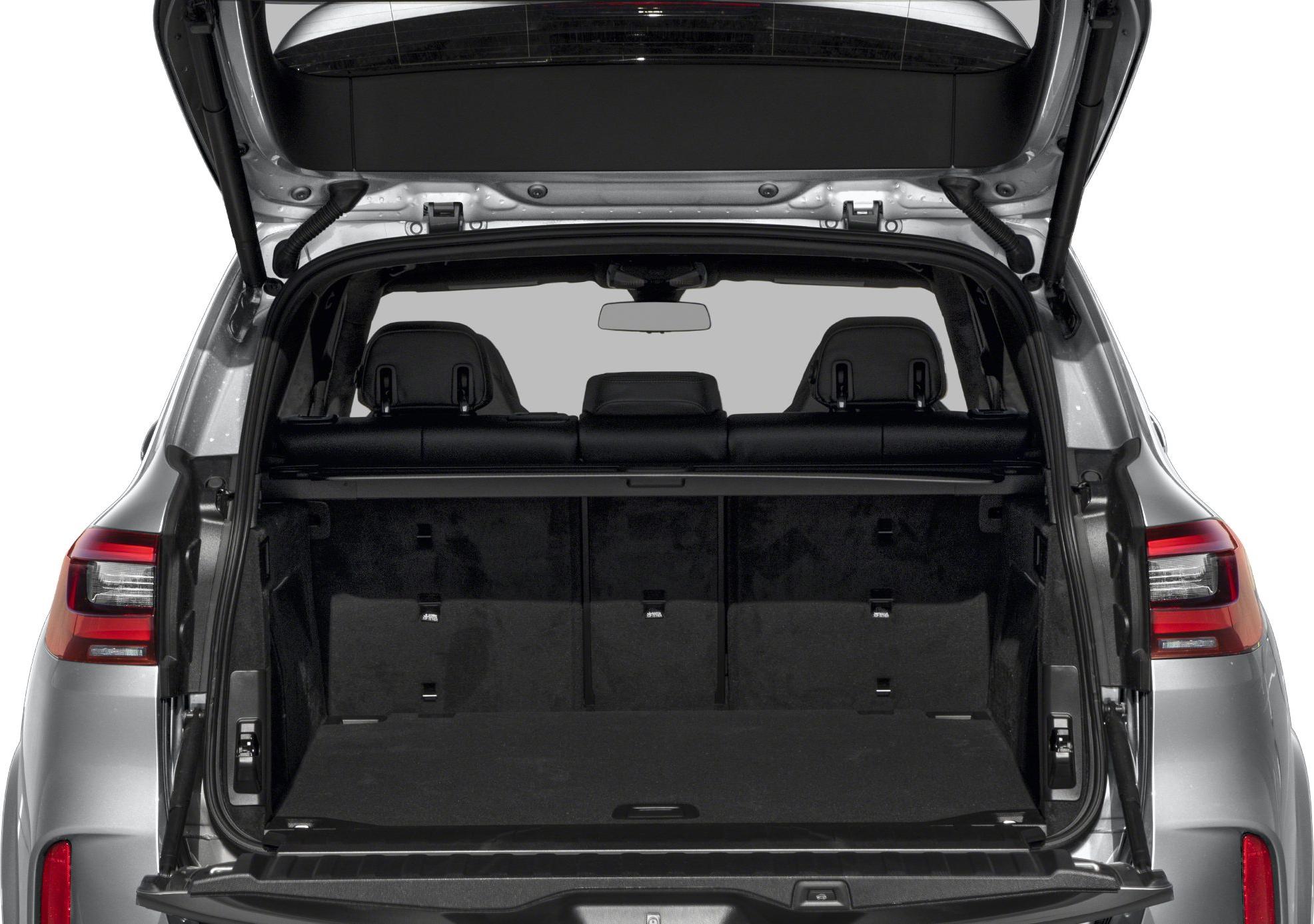 Spacious open trunk interior with visible seatbacks