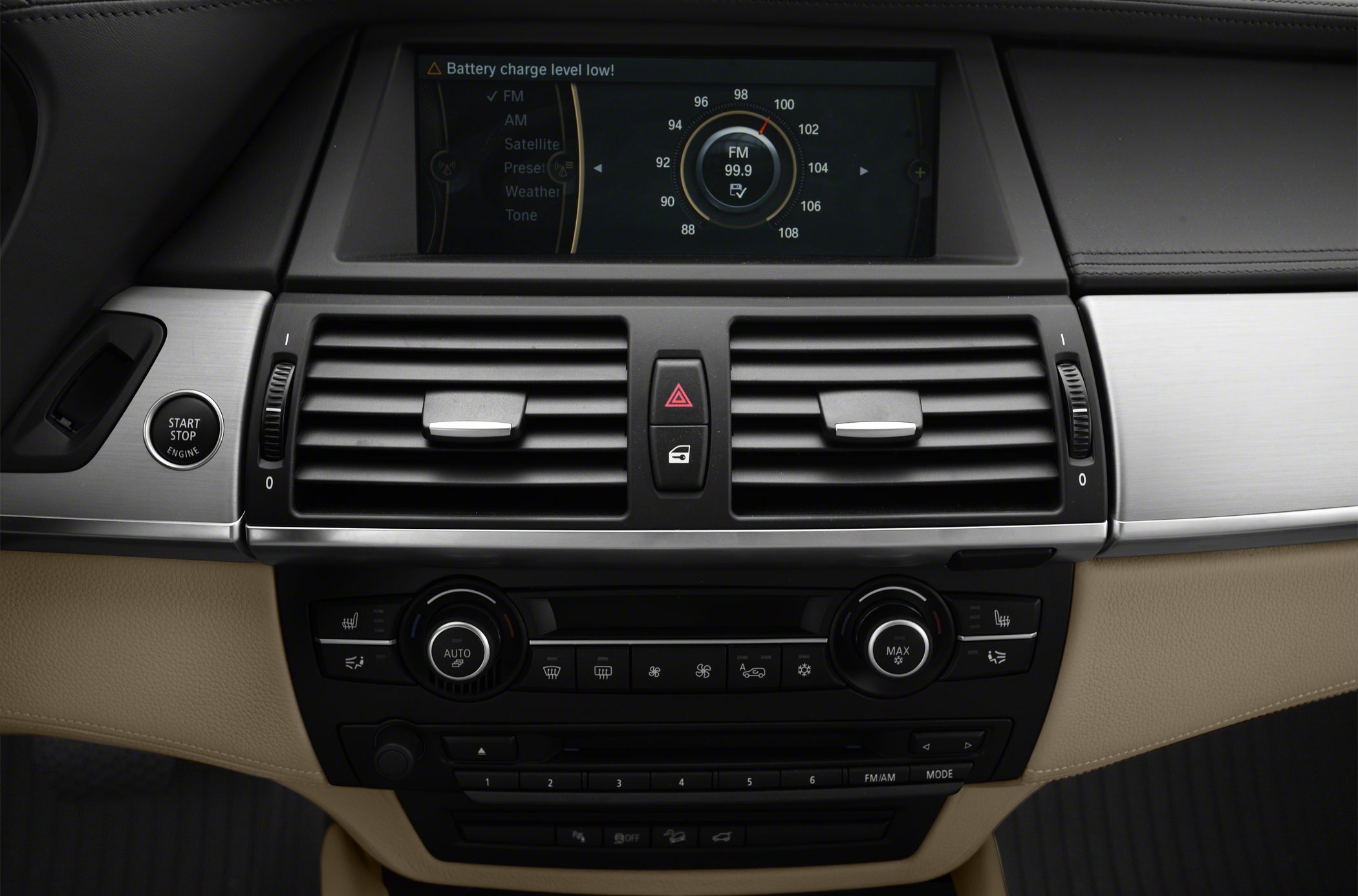 BMW interior dashboard with infotainment and climate controls
