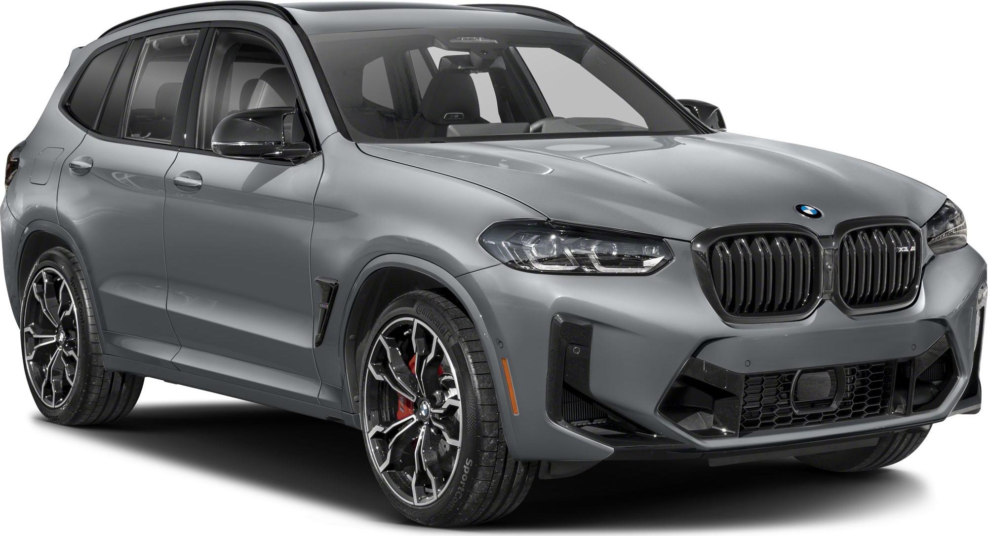 BMW X3 M front angle with sleek grille and detailed headlights