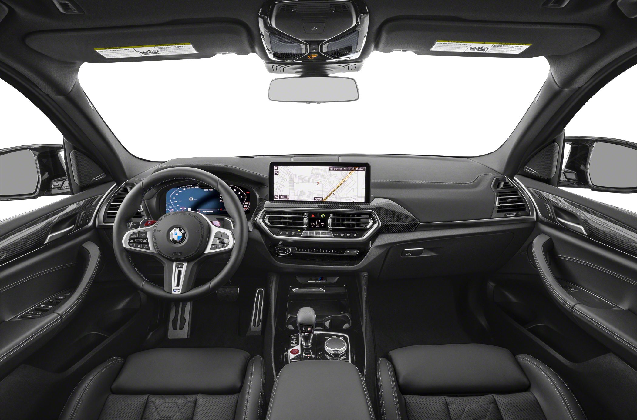 Digital cockpit with touchscreen infotainment and multifunction steering wheel