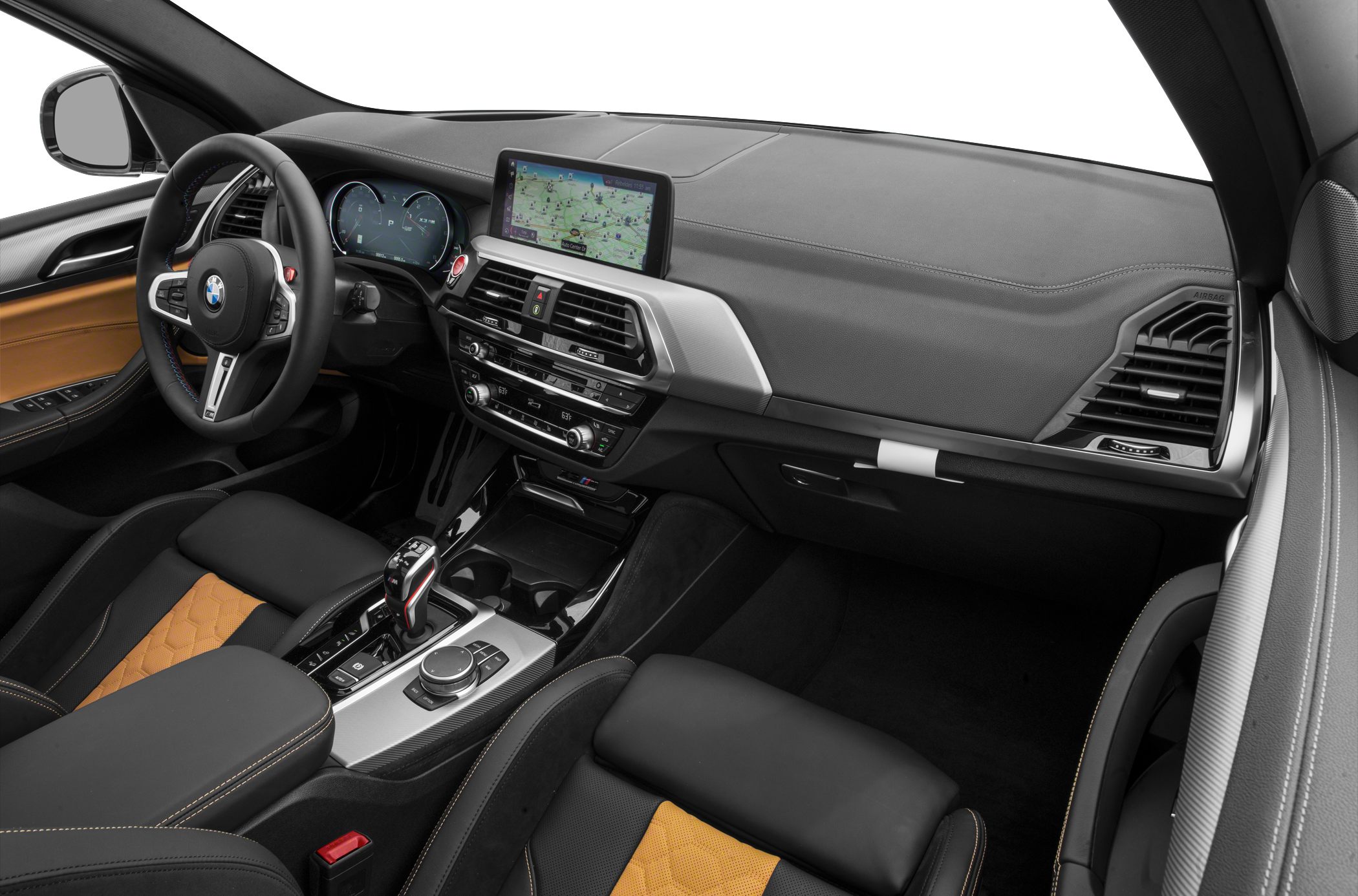 Luxury digital dashboard and center infotainment screen with modern console controls