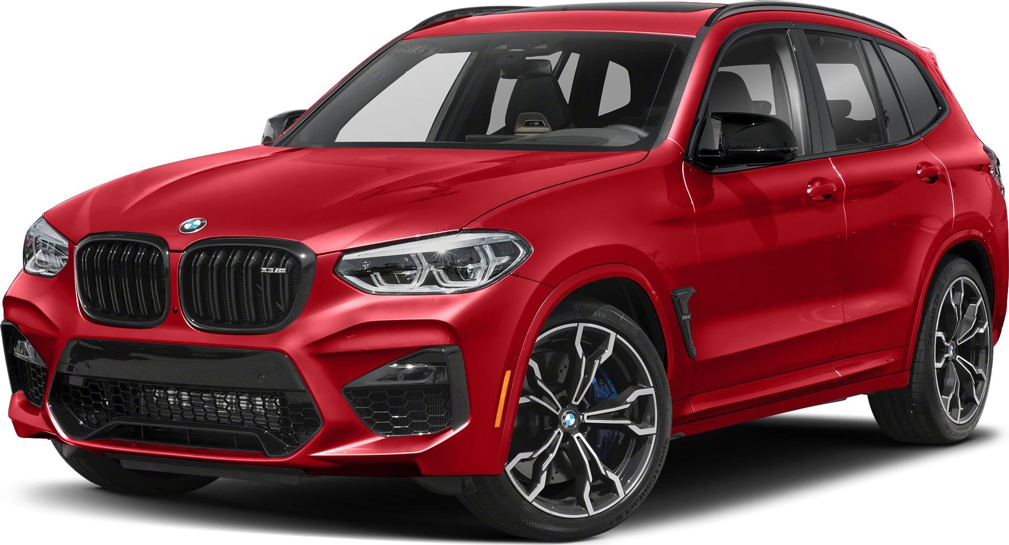 Red sporty SUV with prominent grille and alloy wheels