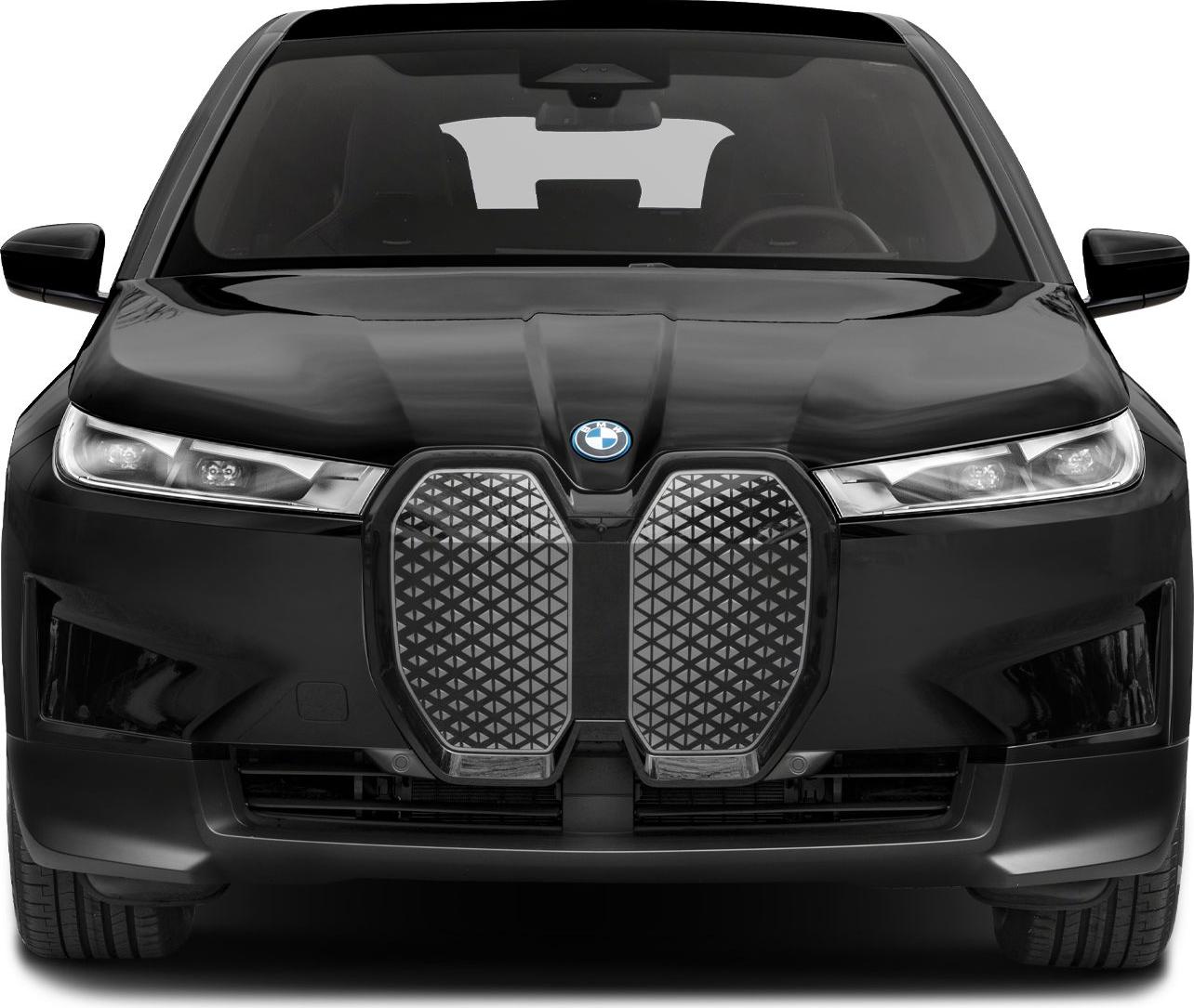 Front view showcasing LED headlights and large double kidney grille
