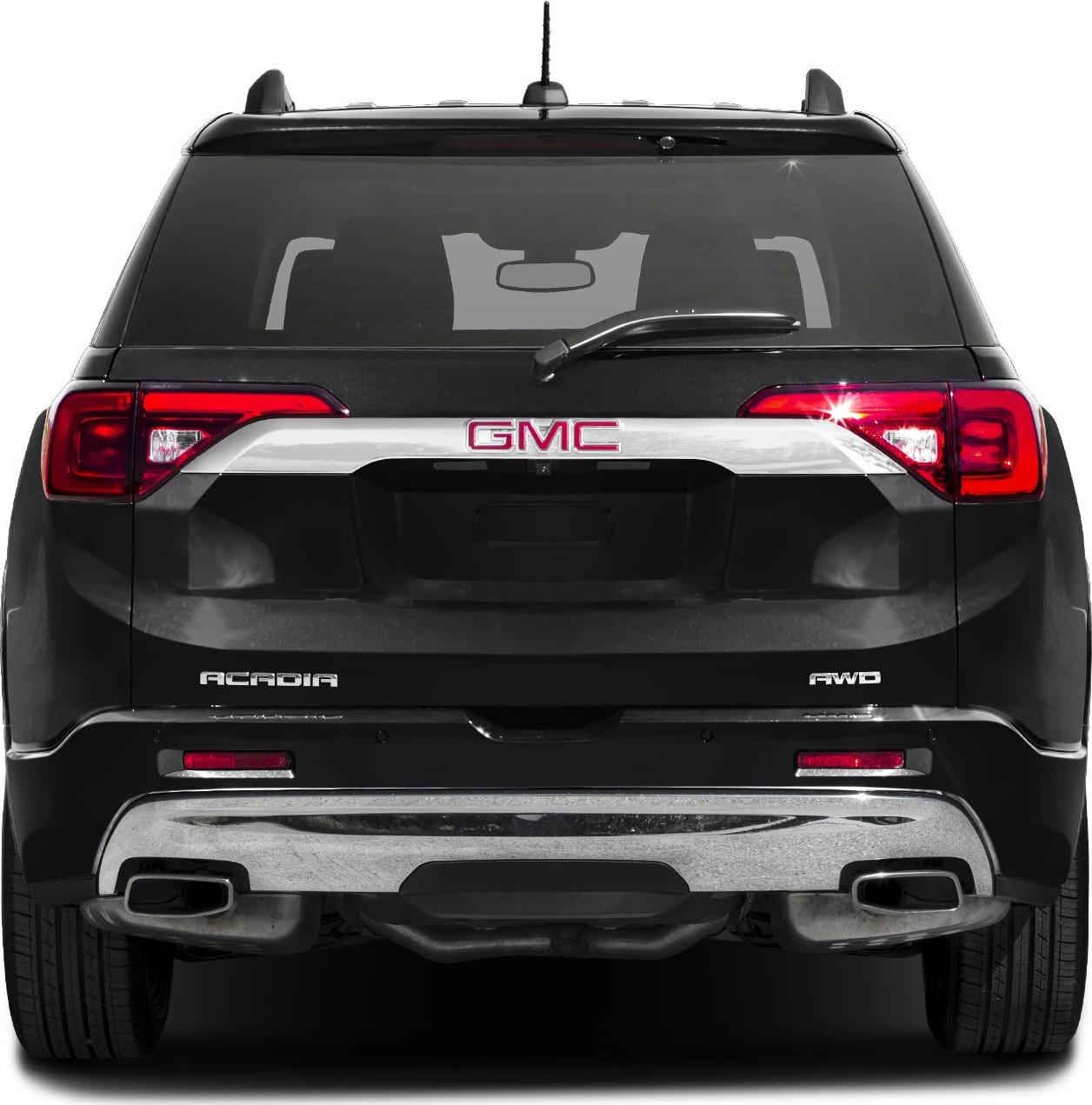 Rear view with AWD badge, dual exhaust, and distinctive tail lights