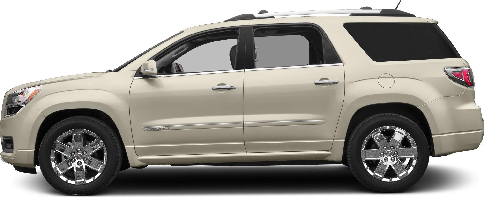 Beige SUV side profile with chrome alloy wheels and black roof rails