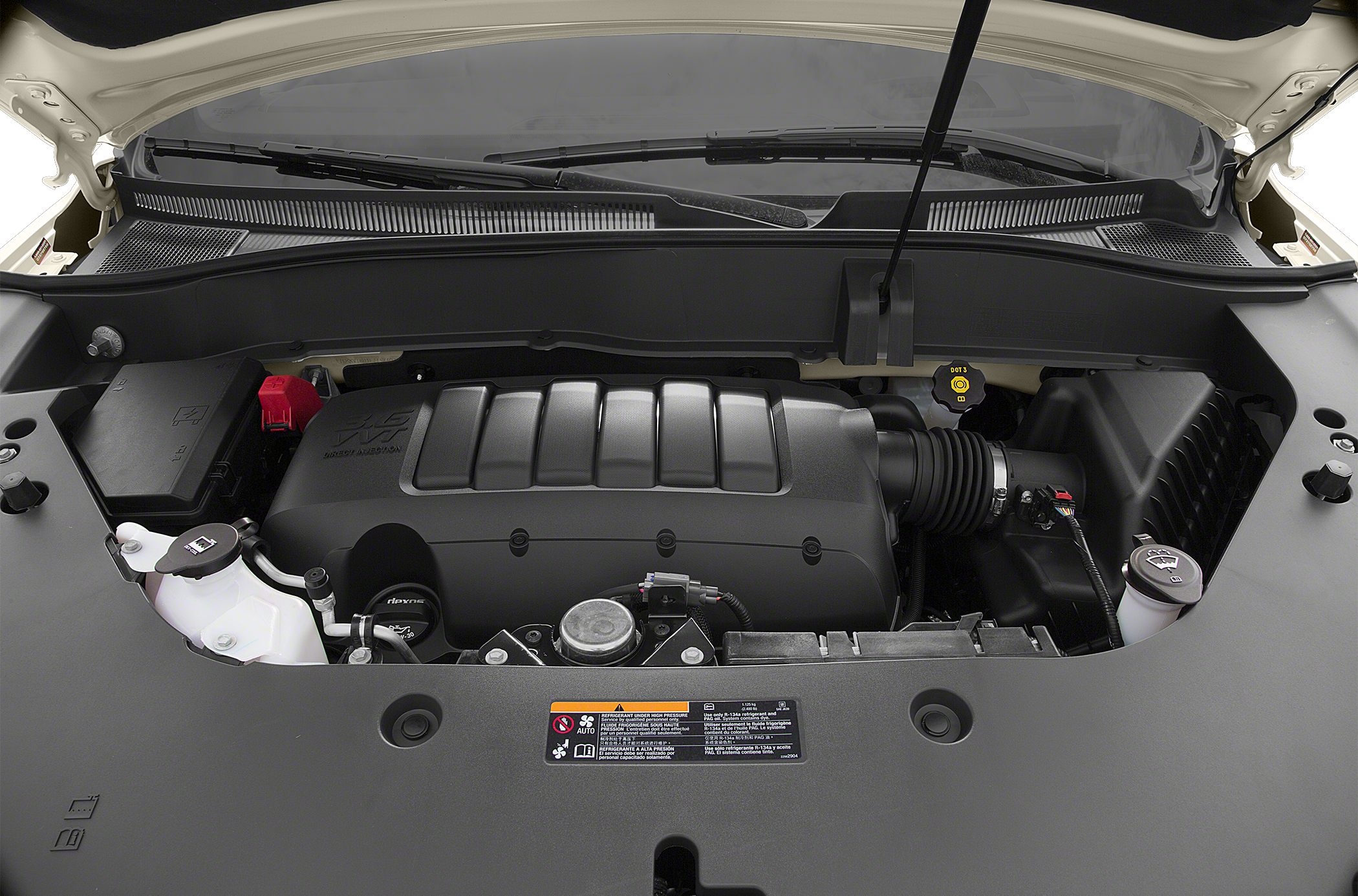 3.6L VVT engine with intake air duct and components in engine bay