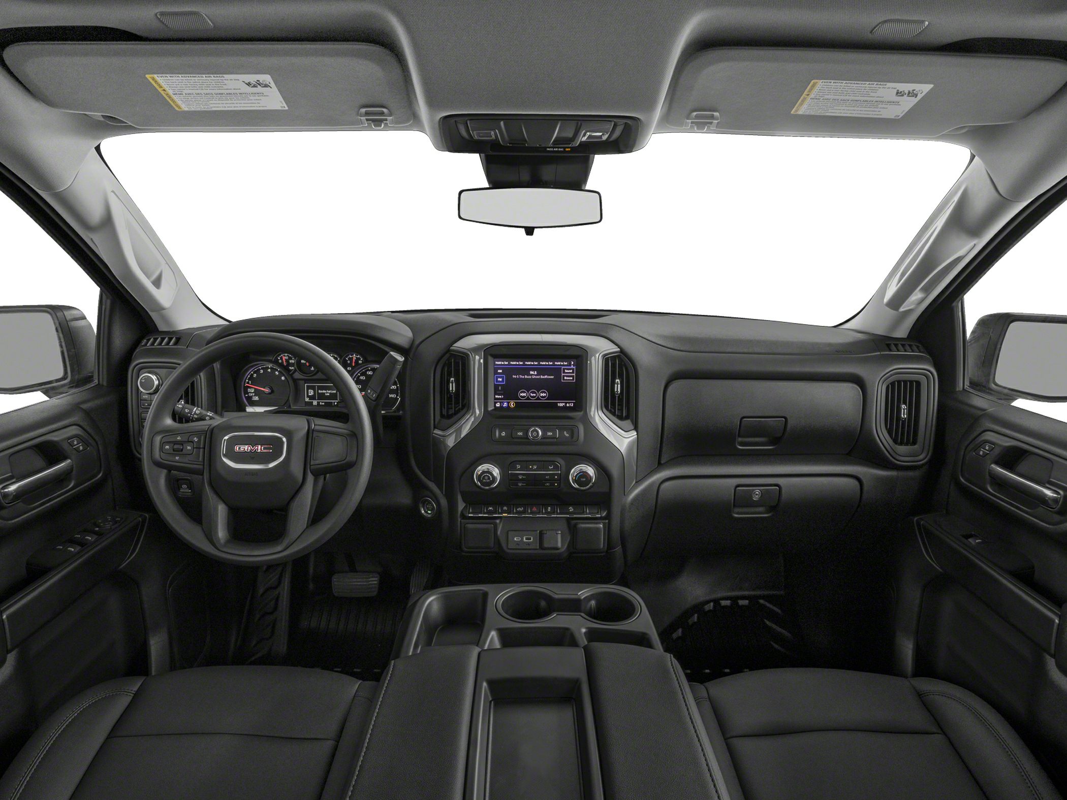 Modern dashboard and interior design with infotainment and steering wheel controls