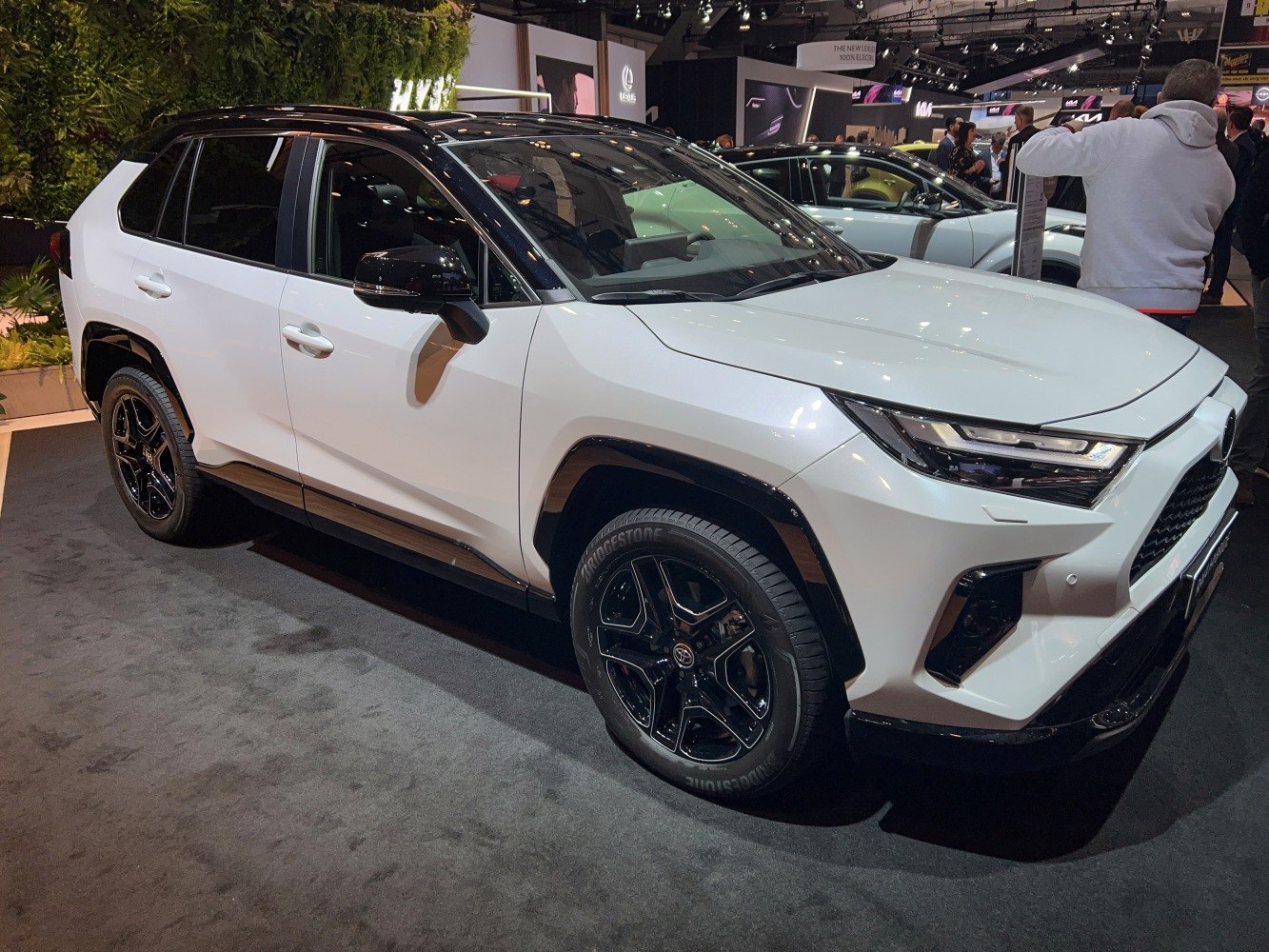 Angular LED headlights and black alloy wheels on modern SUV