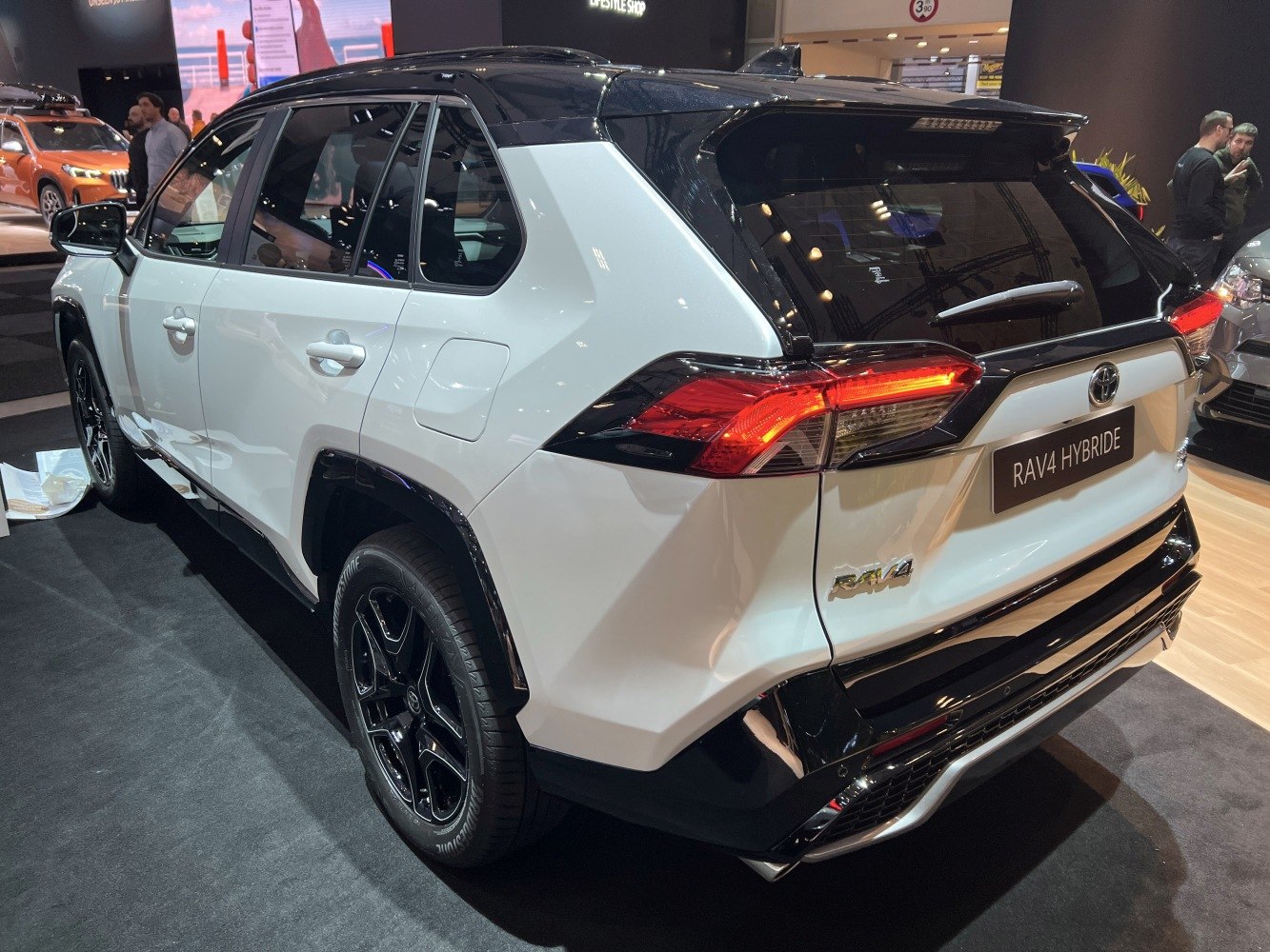 Rear and side view showing LED taillights and black alloy wheels