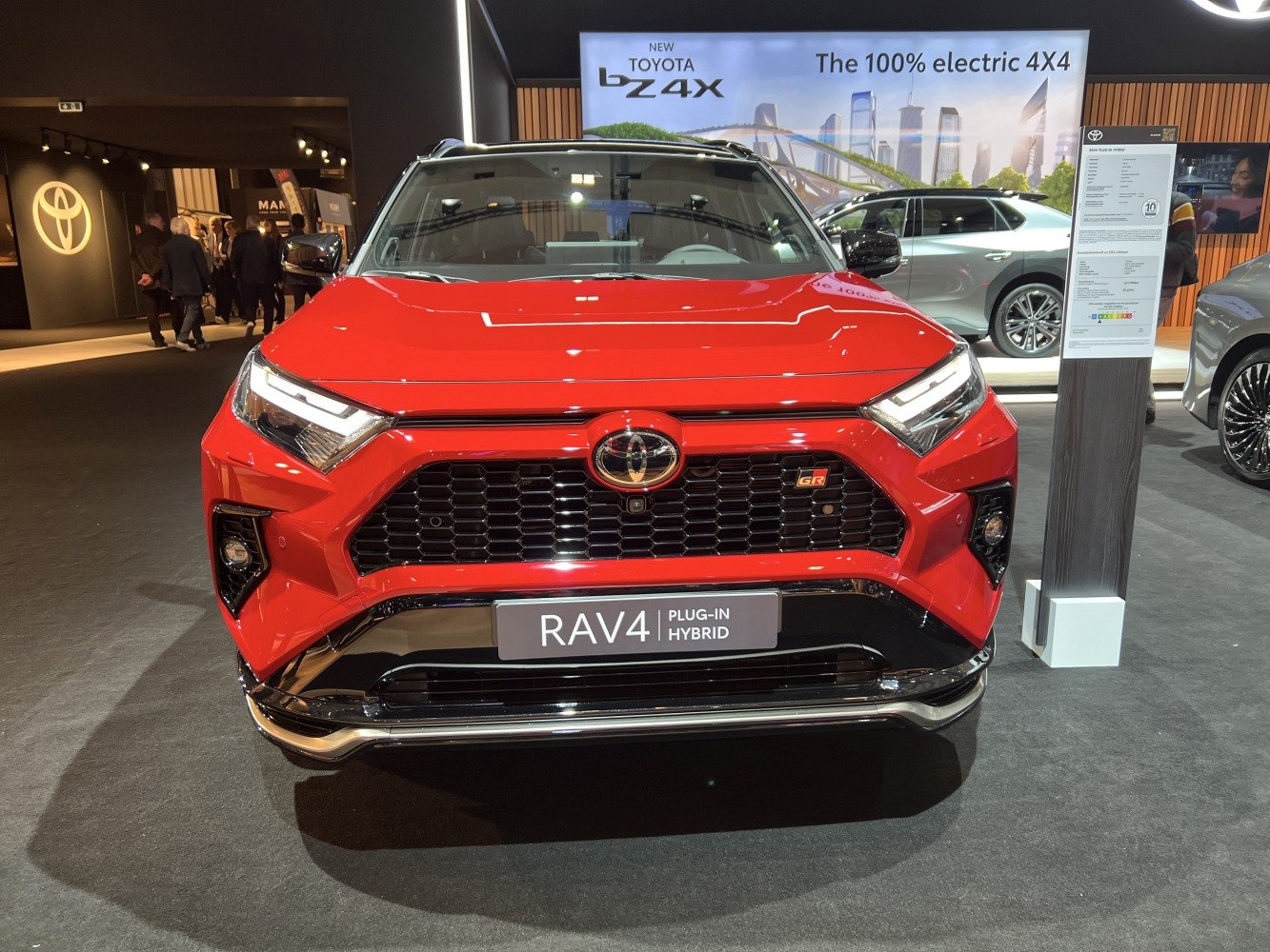 Front view of a hybrid SUV with prominent grille and GR badge
