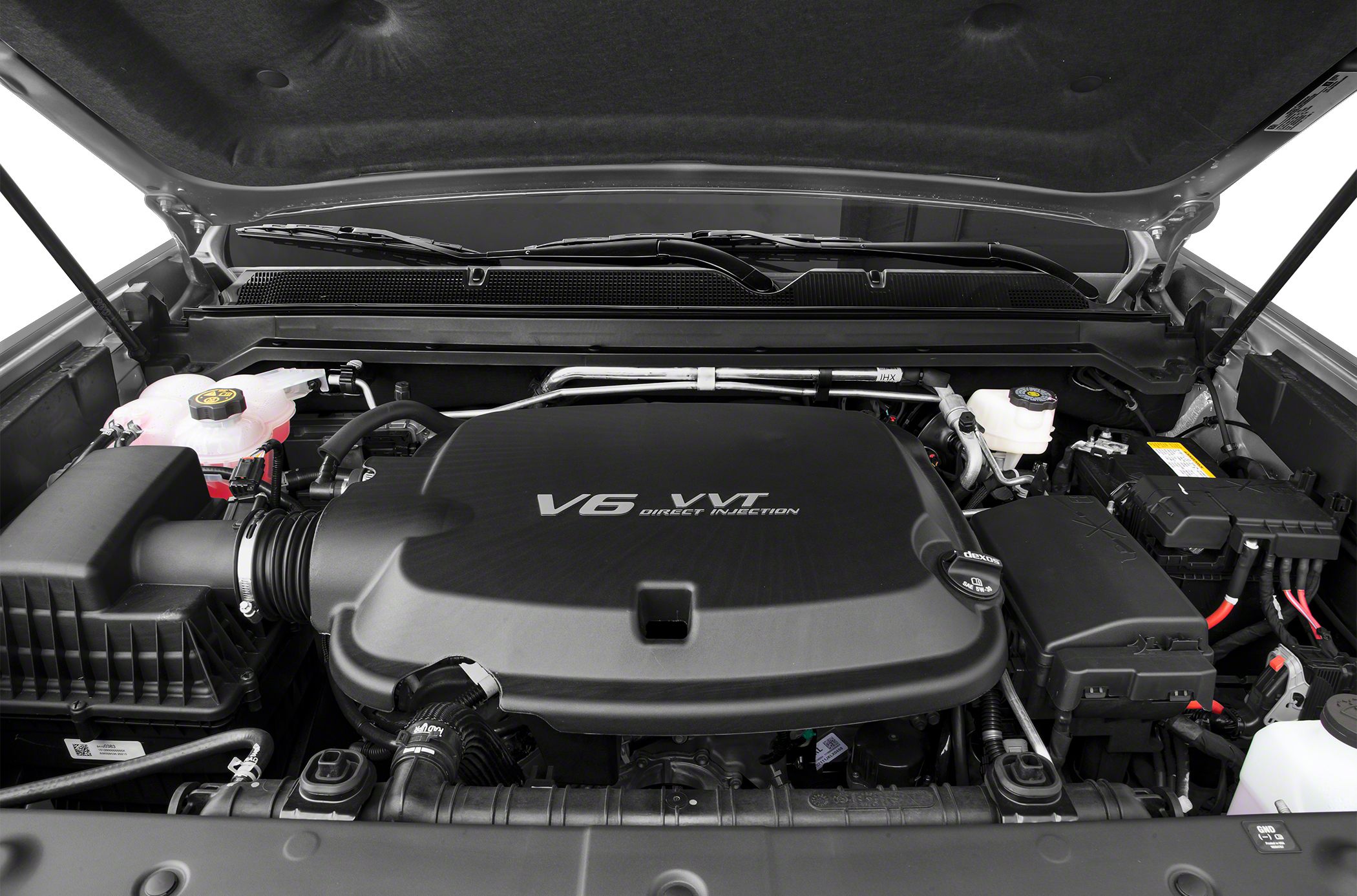 V6 VVT direct injection engine bay with visible components