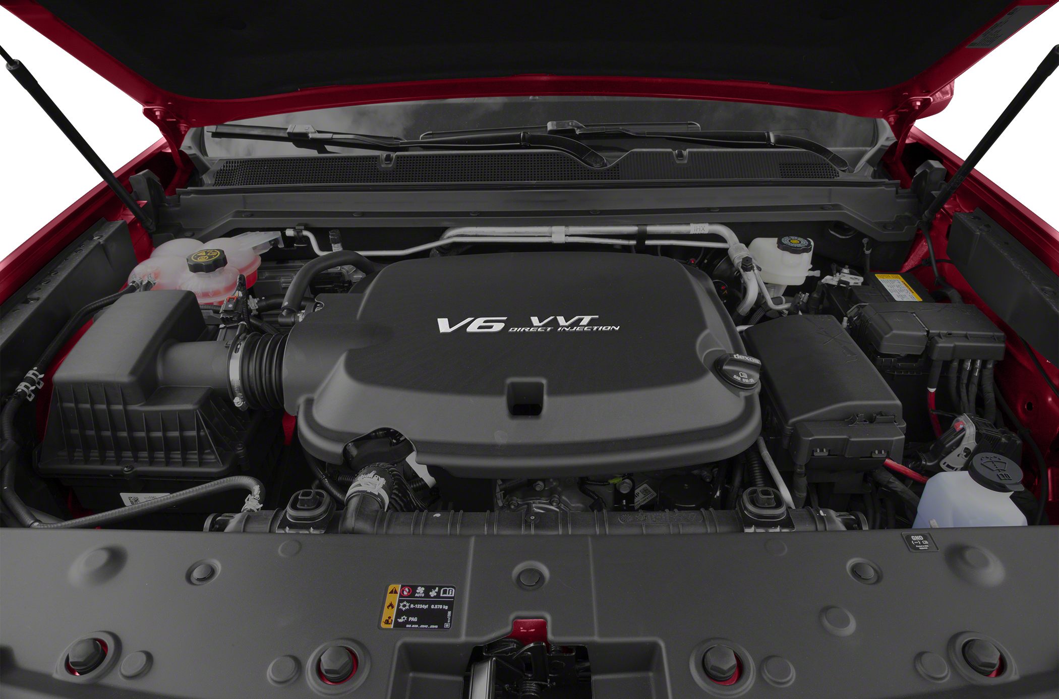 V6 VVT direct injection engine under truck hood