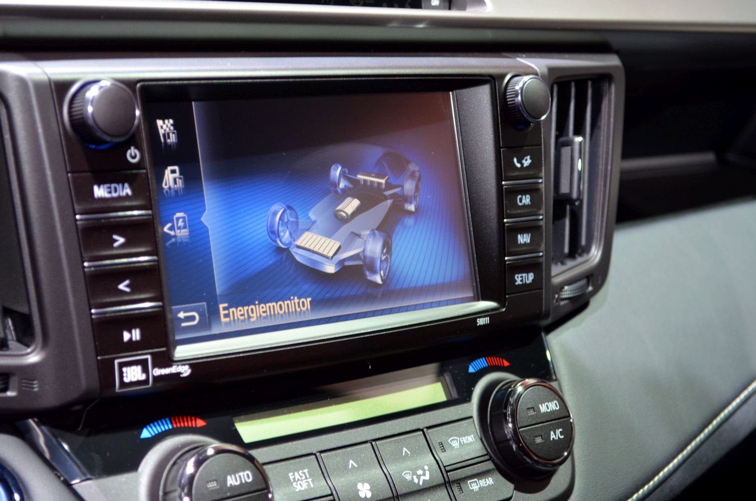 Hybrid energy monitor screen with climate control interface
