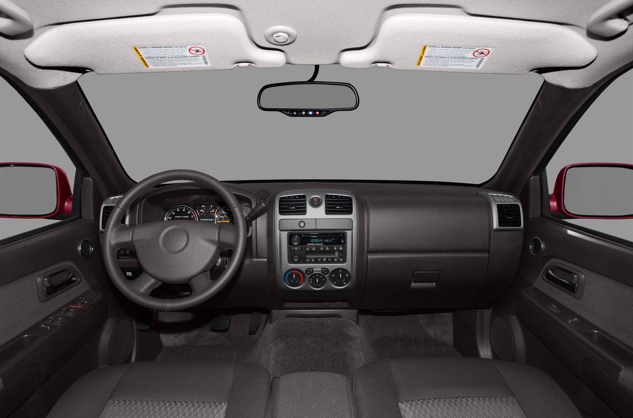 Steering wheel, dashboard, instrument panel, and control layout