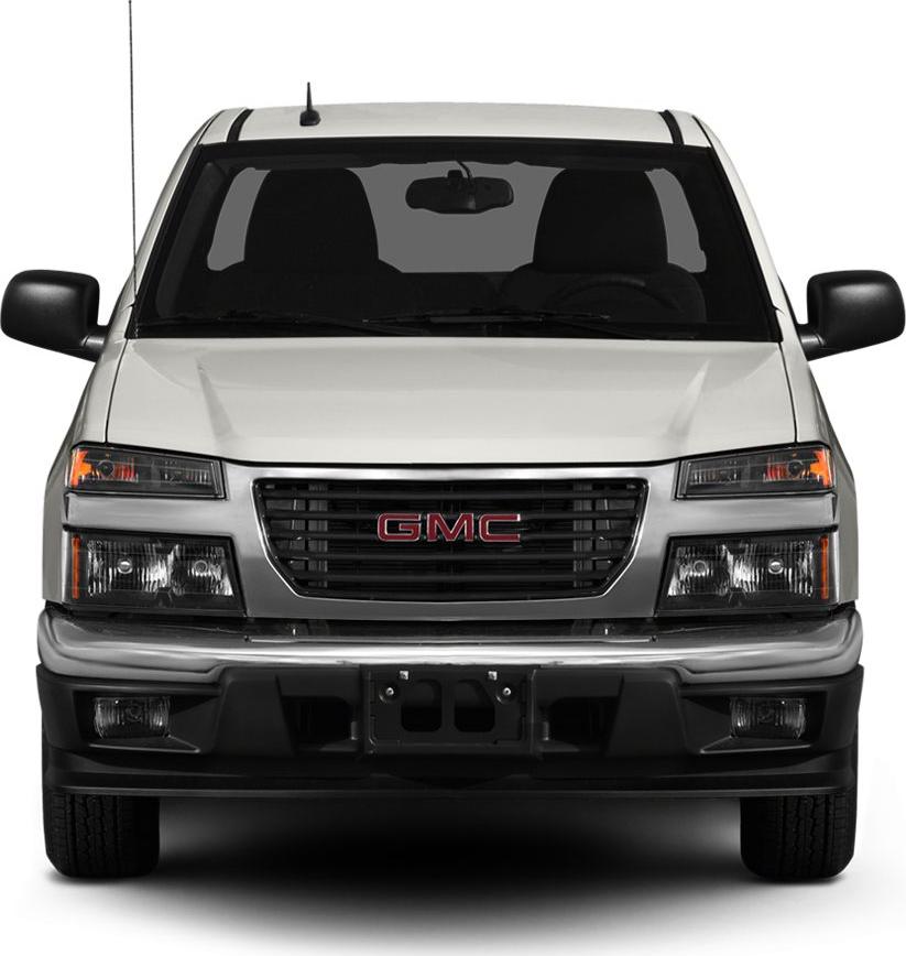 Front view of a regular cab pickup with distinctive grill and headlights