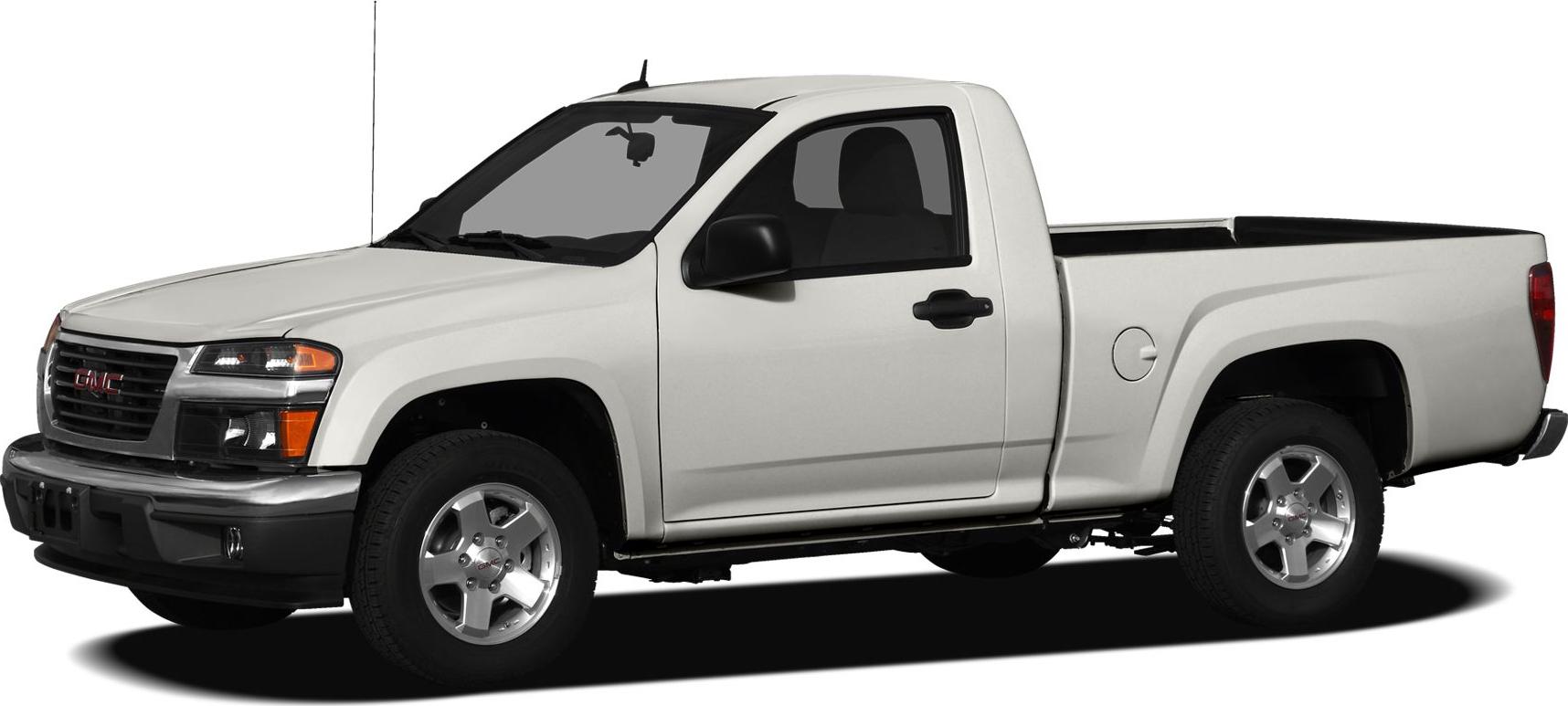 Side profile of a regular cab pickup truck with single cab and truck bed