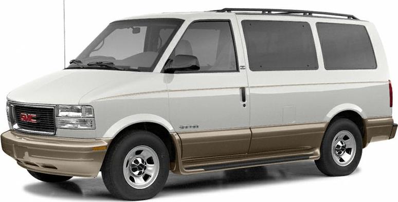 Side profile of a minivan with two-tone paint and roof rack