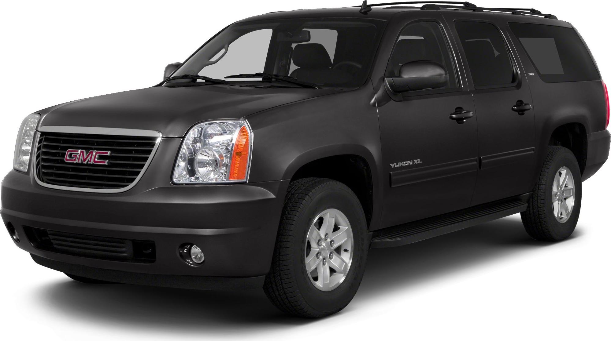 Black SUV front side view with prominent grille and extended body