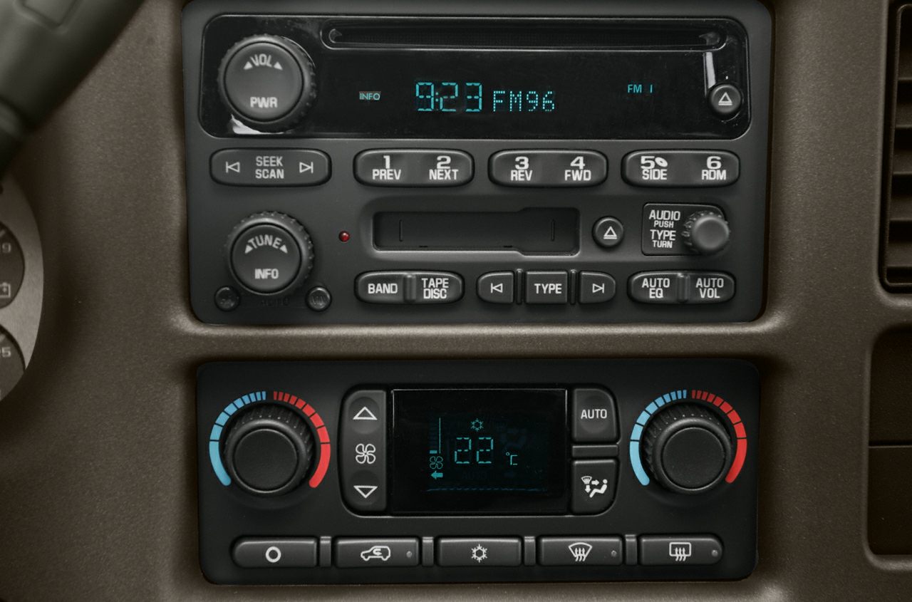 Car stereo and digital climate control panel with cassette player