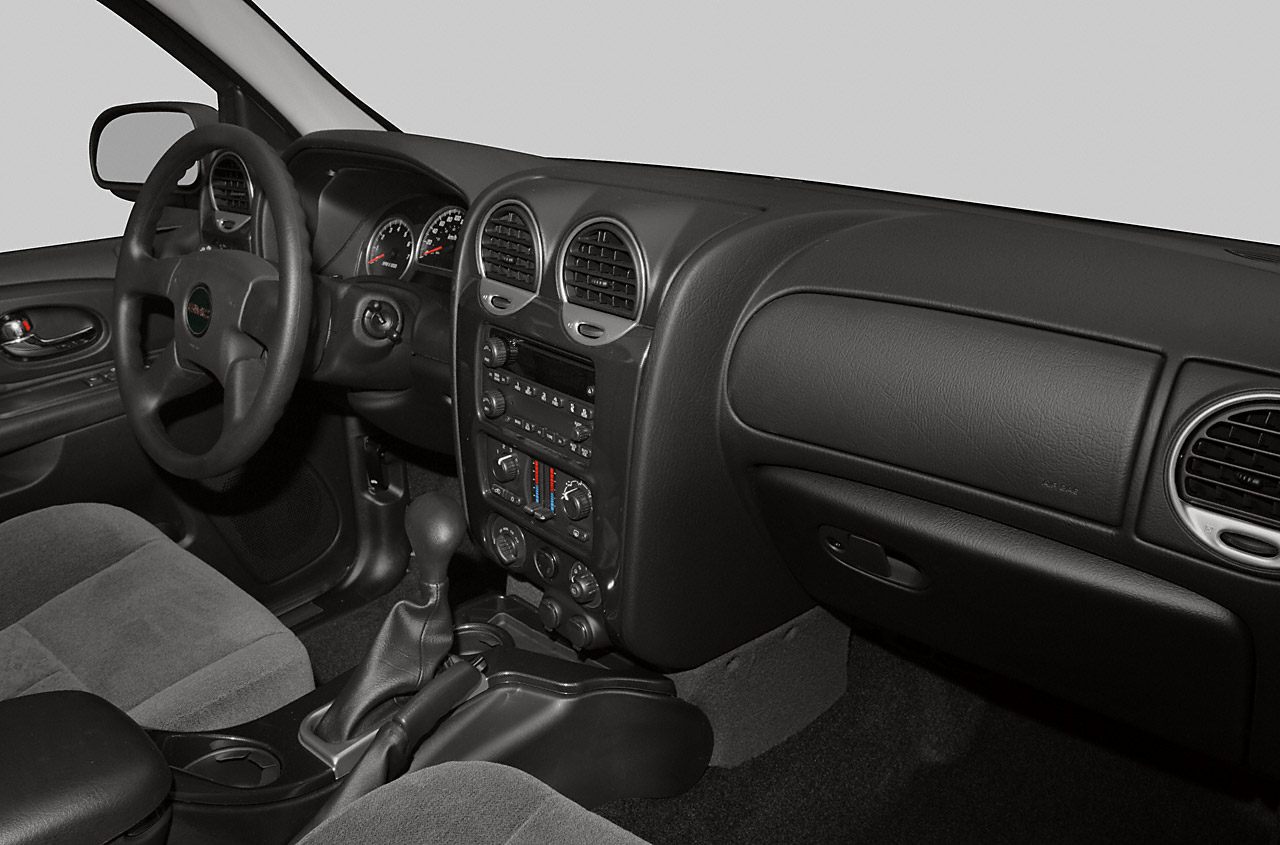 Dashboard and center console with classic controls and upholstery