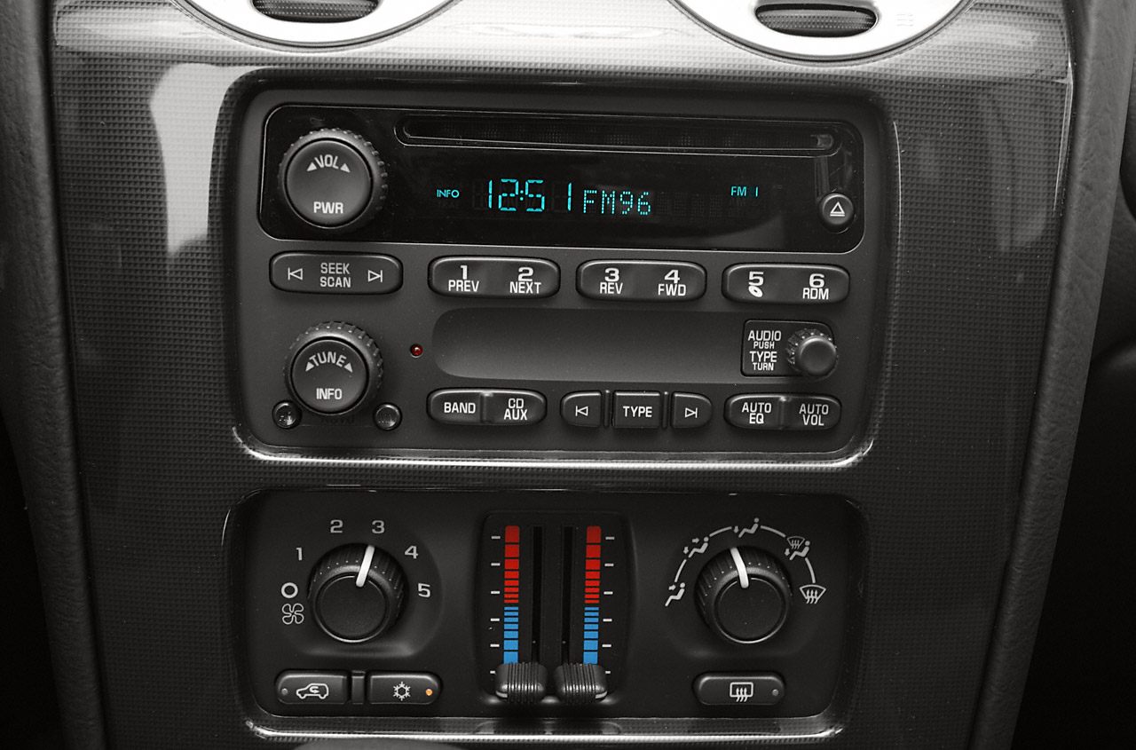 Car stereo system and manual climate control panel with dials and sliders