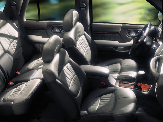 Leather interior with front and rear seats layout