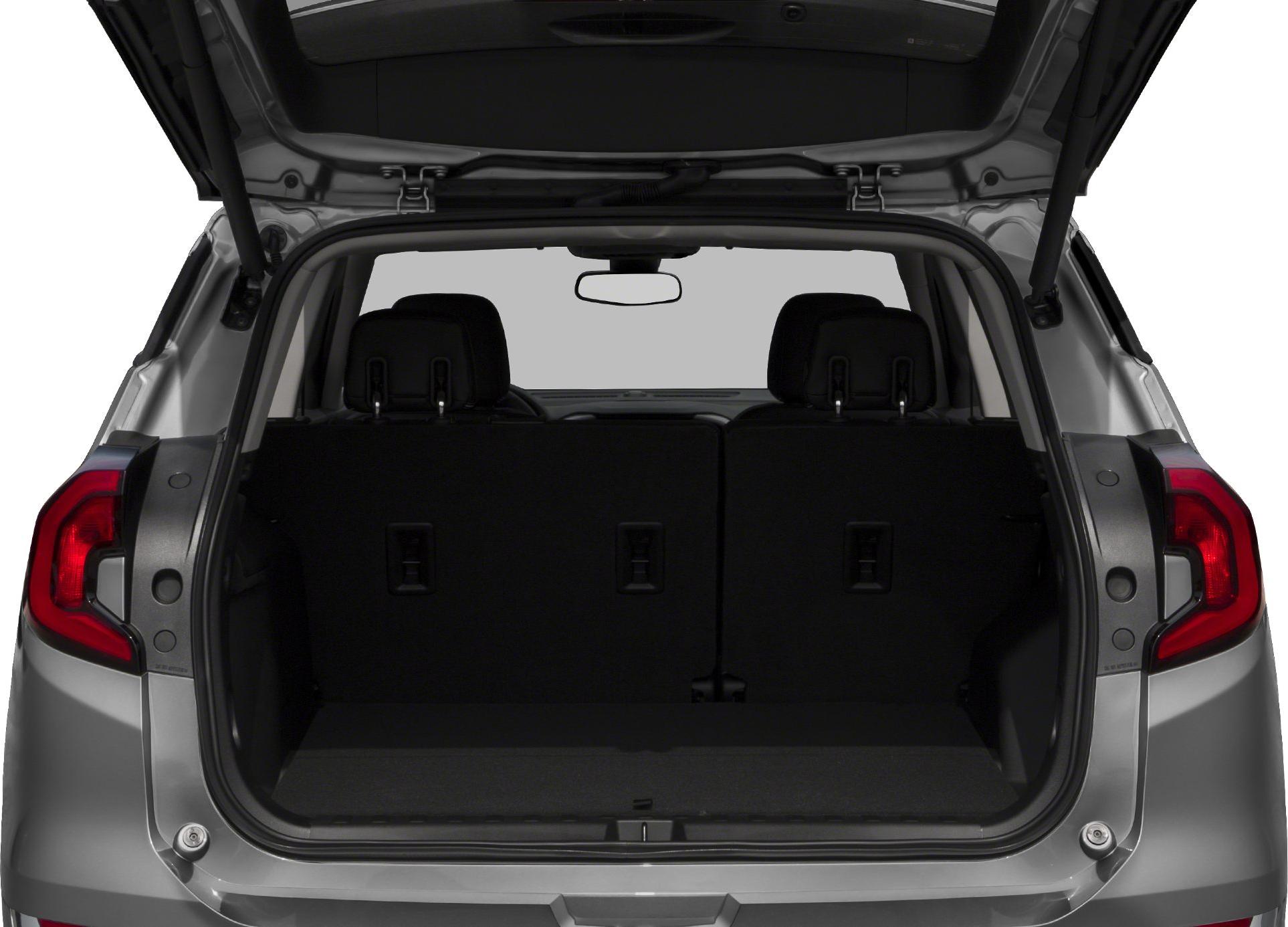 Open trunk space with visible rear seats and taillights