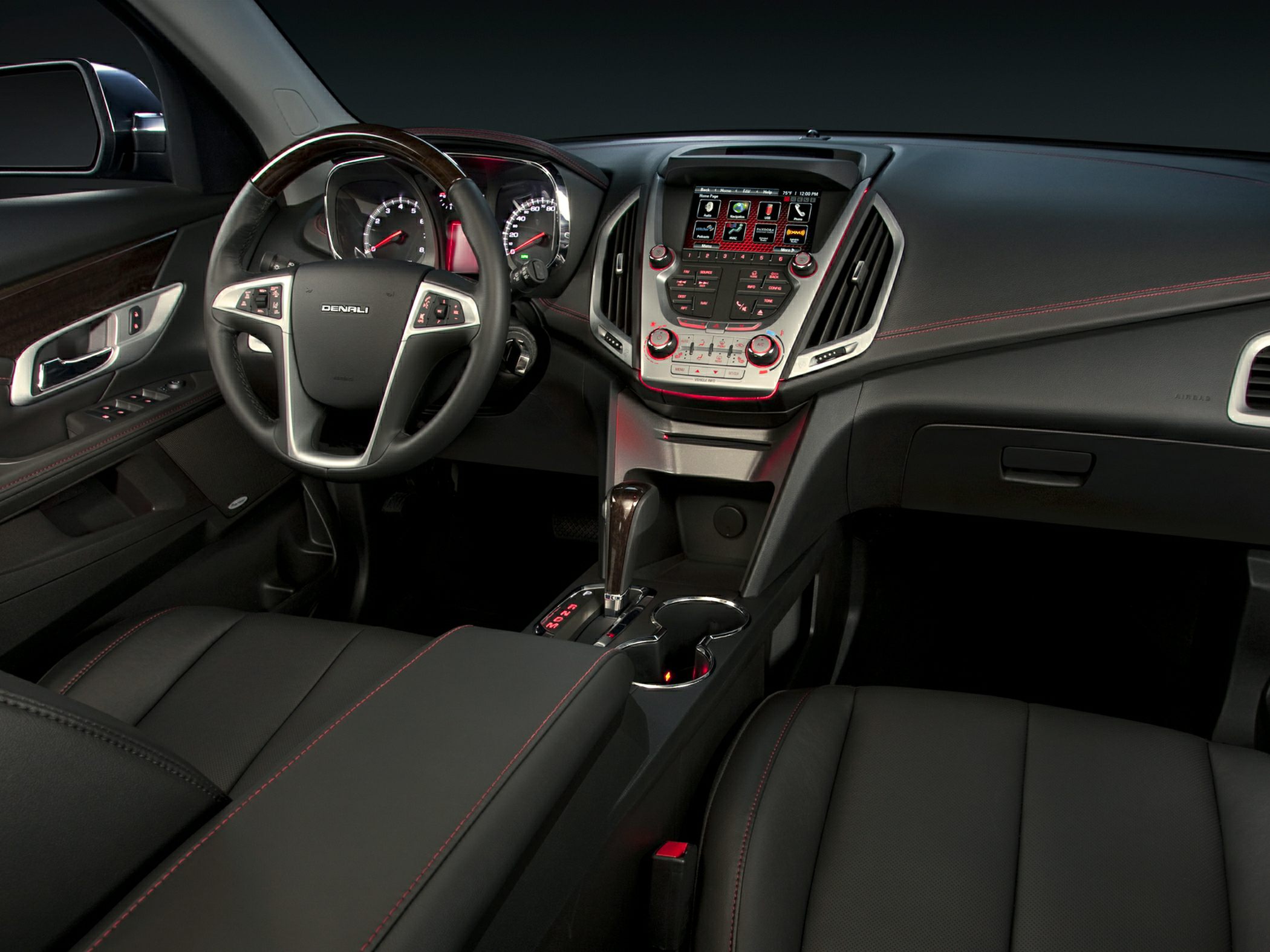 Luxury steering wheel and advanced dashboard with infotainment screen